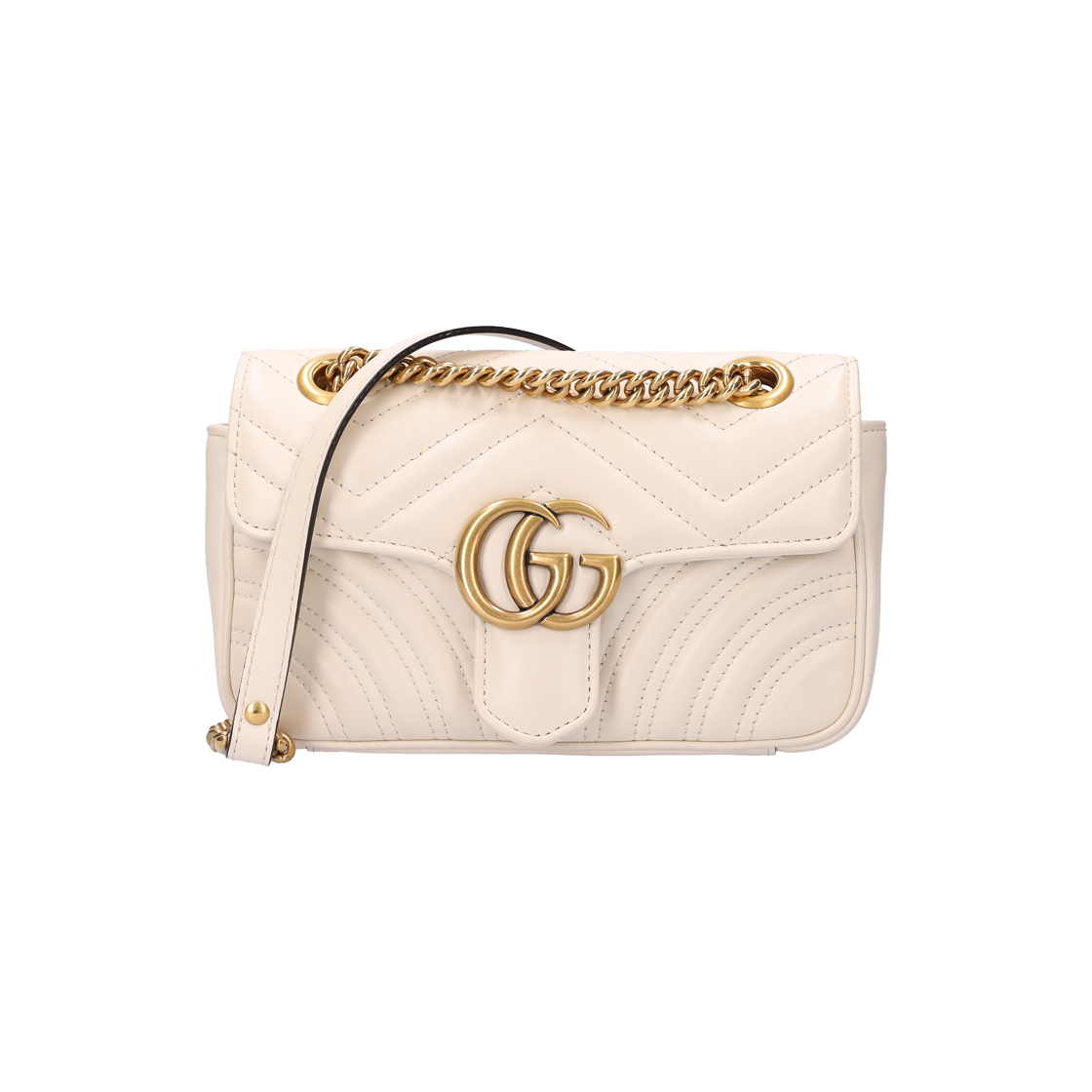 구찌 446744 GG 마몽 마틀라세 미니백 화이트(Gucci 446744 GG Marmont Matelasse Mini Bag White) - 1