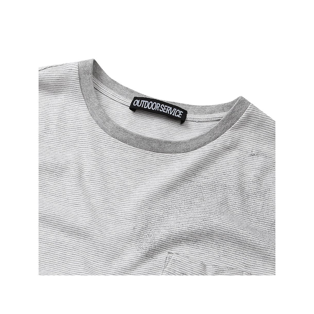 아웃도어서비스 더티 스트라이프 포켓 티 w/ 3핀 - 애쉬(OS Dirty Stripe Pocket Tee w/ 3 Pins - Ash) - 3
