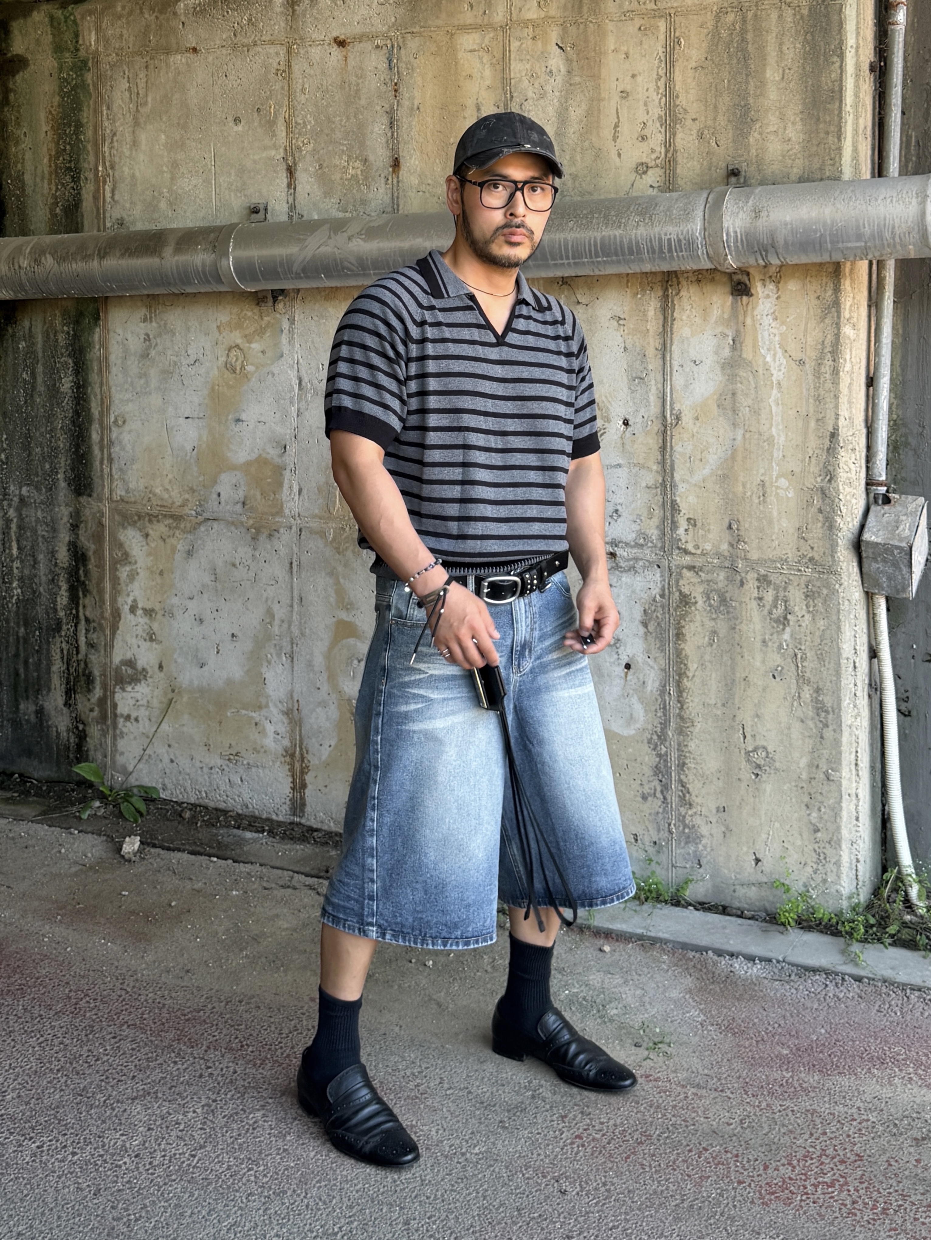 Aeae X Treemingbird Web Logo Mesh Cap Leather Black, Vacant Archive Ruta Steel Standard Belt Black 착용 스타일 - 2