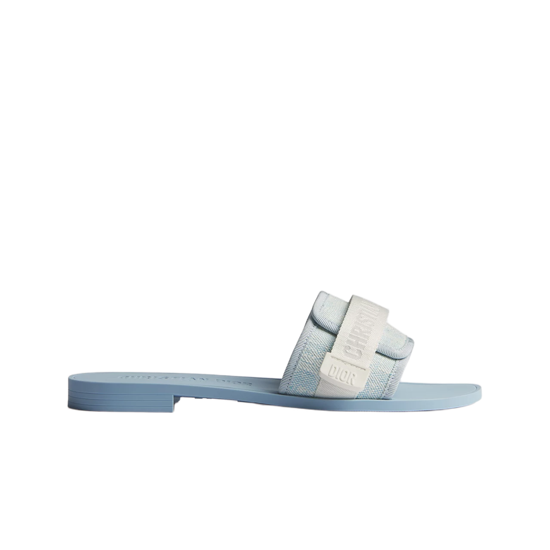 KCO674LIO-S60W Dior Dioriviera Dior Evolution Slide Dior Oblique Washed Linen White Sky Blue