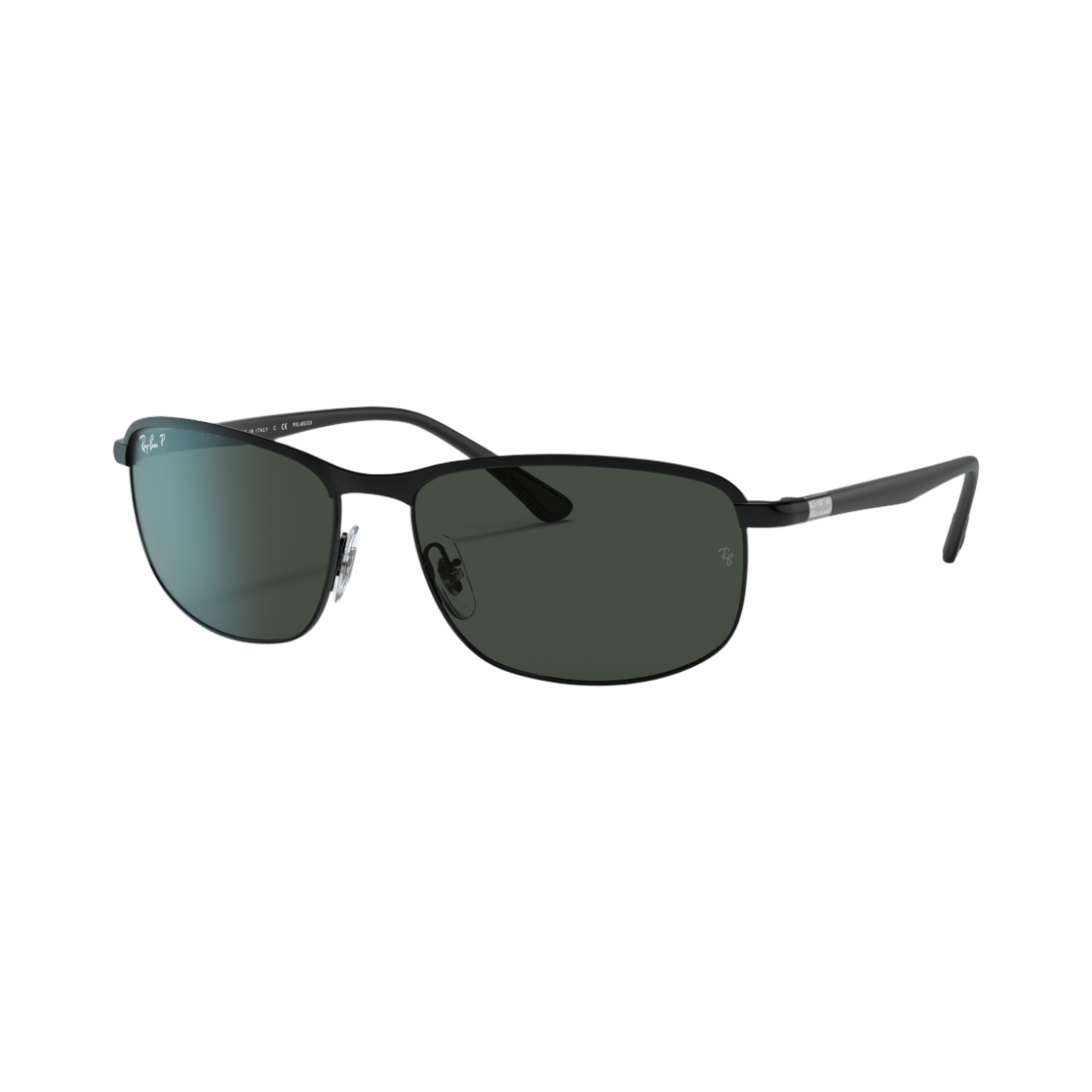 RB3671CH-186/K8 Ray-Ban RB3671 Polarized+ Lenses Matte Black Frame Dark Grey Polarized+ Lense Adjustable Nosepads