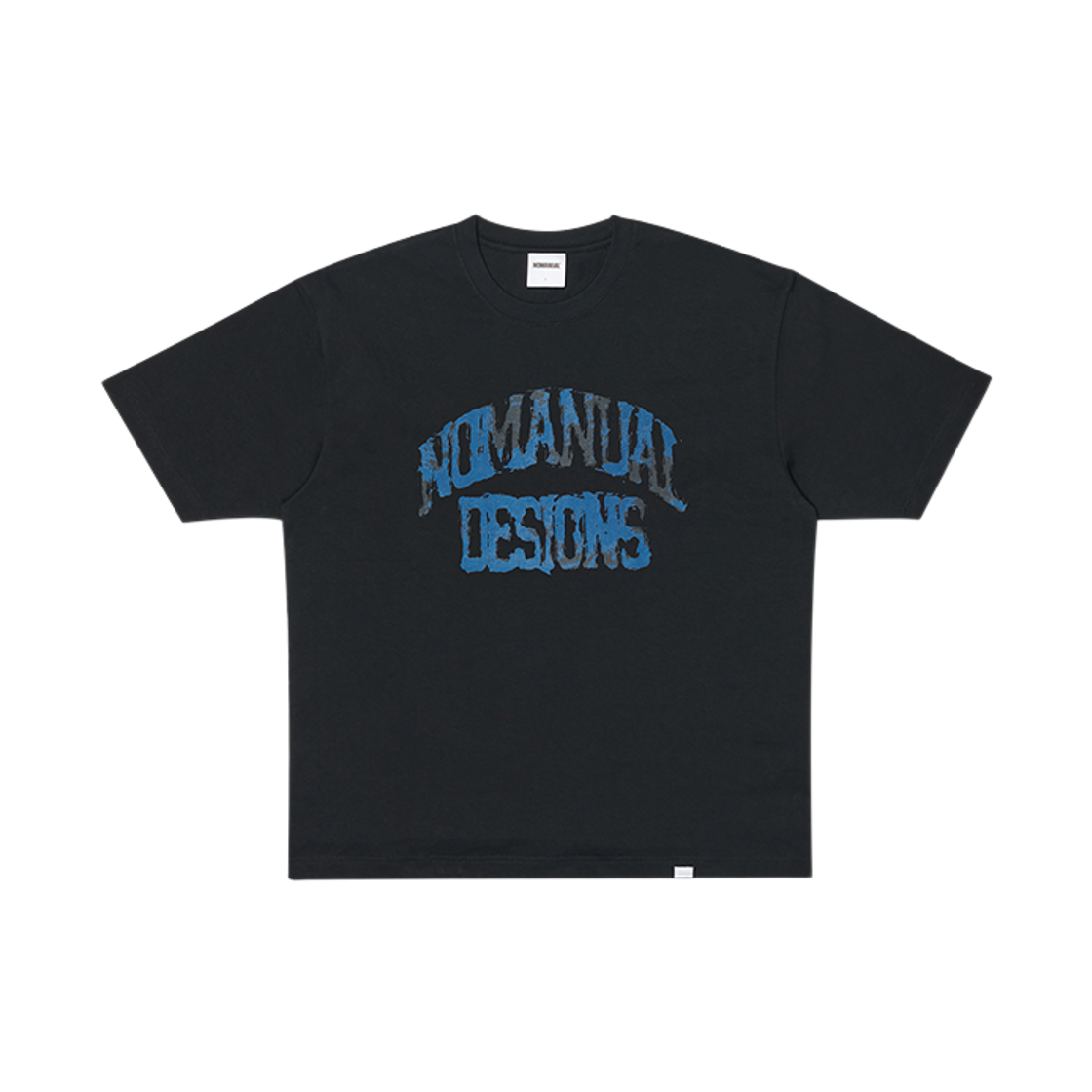 NMSS62TS06BLK NOMANUAL Smear Arch Logo T-shirt Black