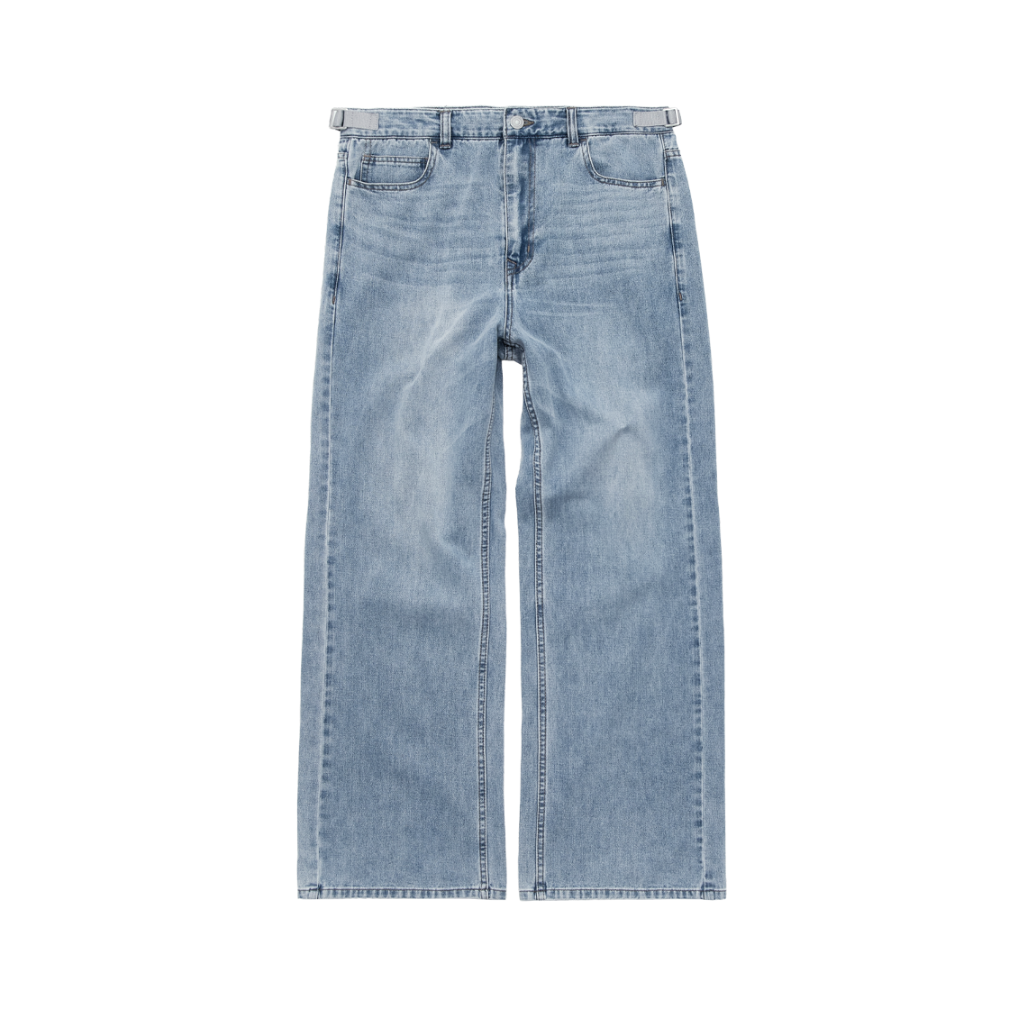 폴리테루 엉클 컷 데님 진 워시드 라이트 블루(Polyteru Uncle Cut Denim Jeans Washed Light Blue)