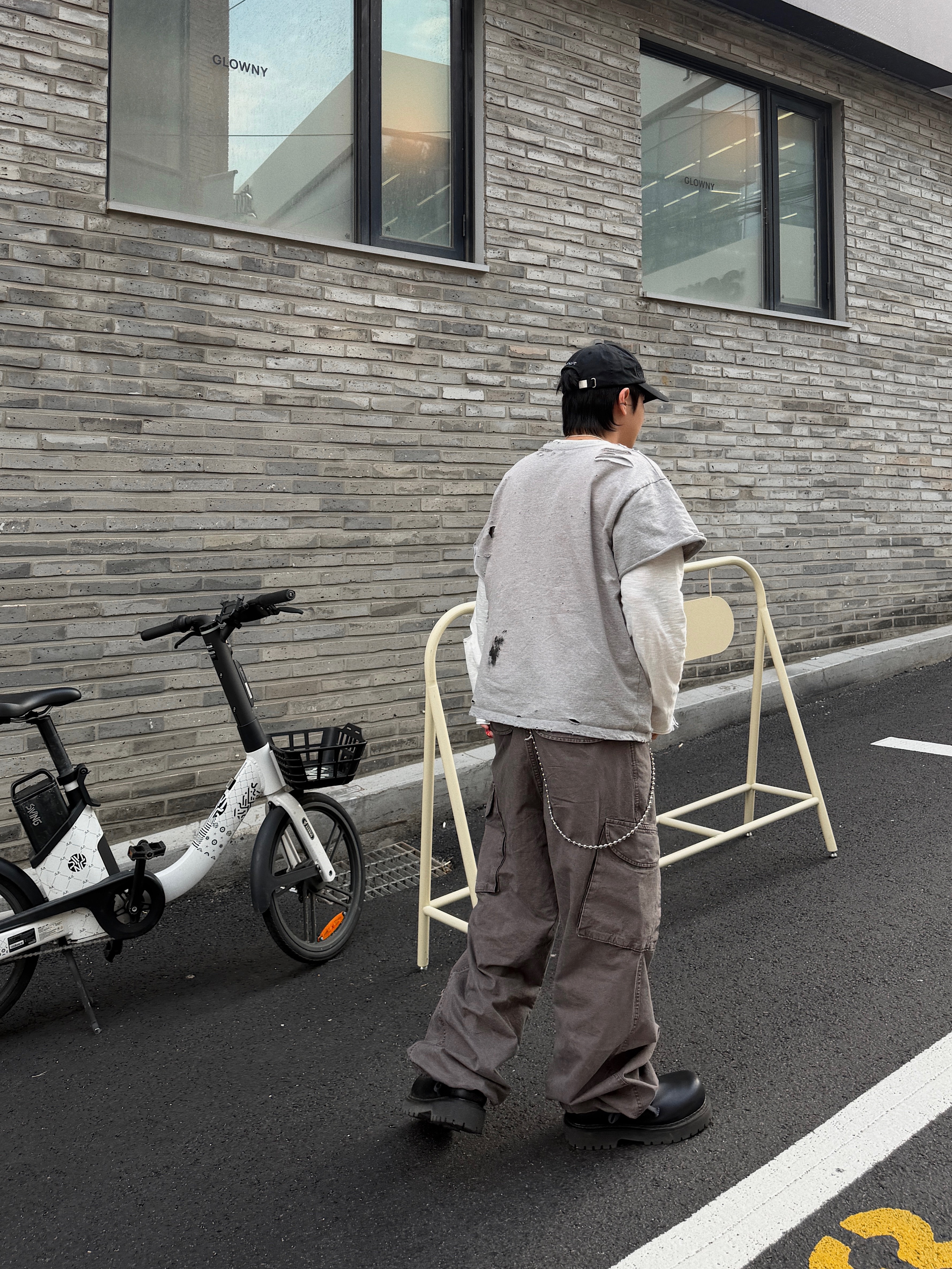 LOSTGARDEN Phantom, MJD Washed Ripstop Cargo Pants Sweet Potato 착용 스타일 - 3