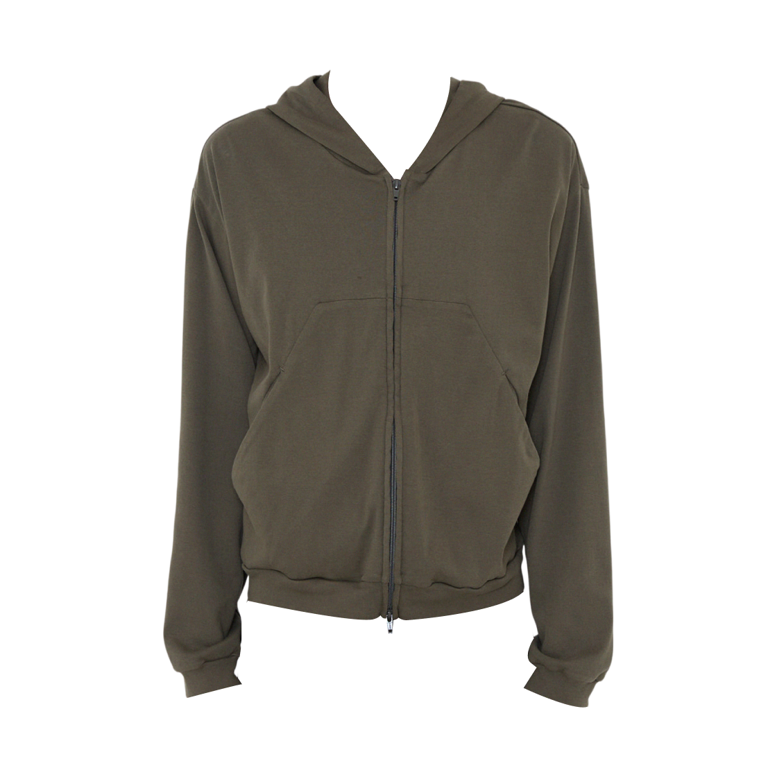 이니어 262 코튼 립 라이트웨이트 집 후드 아미(Innir 262 Cotton Rib Lightweight Zip Hoodie Army)