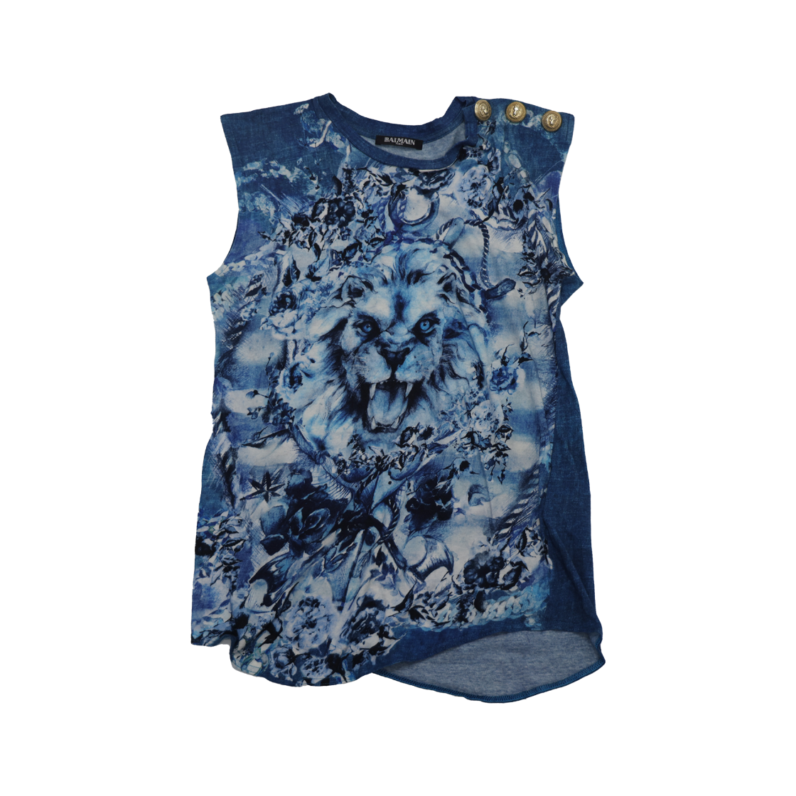 IT4HQ3HAW2JQ Balmain Sleeveless T-Shirt in Blue