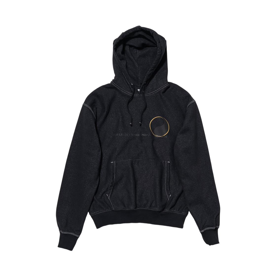 스투시 x 아워레가시 드롭 쉐도우 후드 애쉬 헤더 오버다이드 블랙(Stussy x Our Legacy Drop Shadow Hood Ash Heather Overdyed Black) - 2