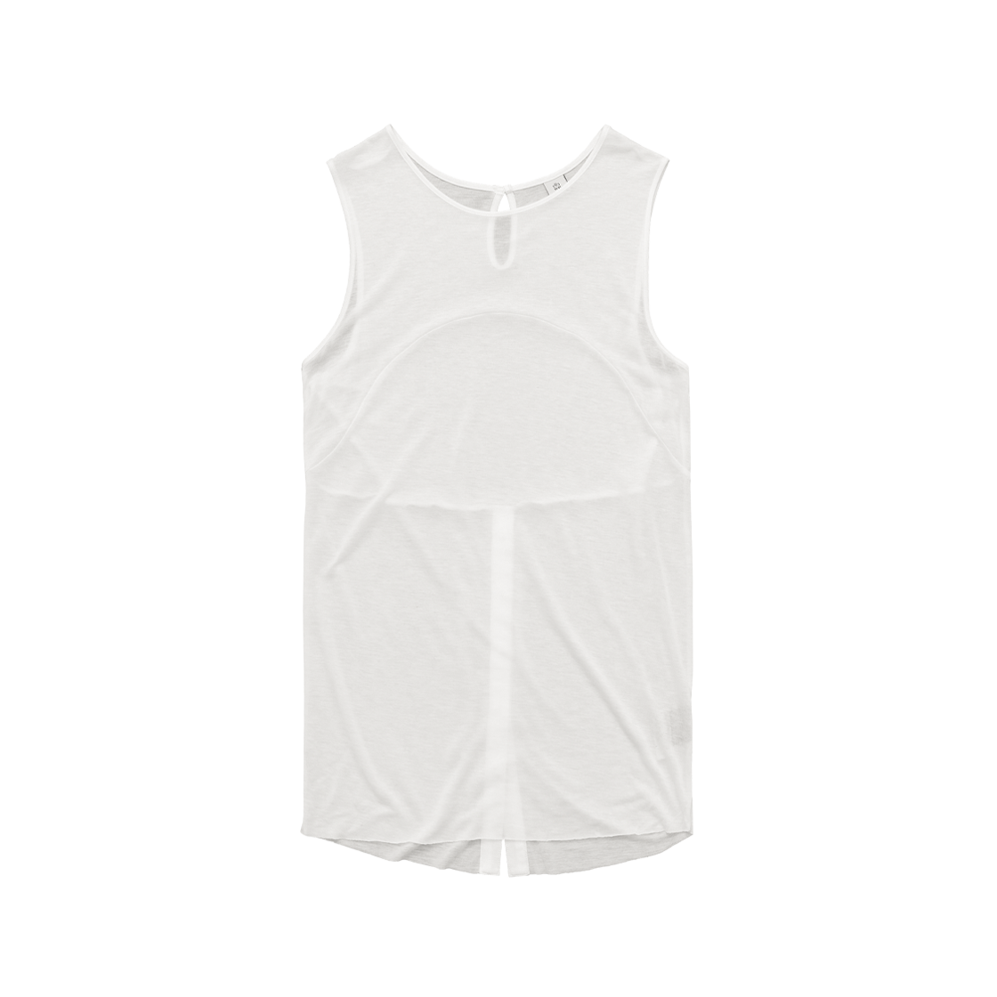 폴리테루 우먼 시어 슬리브리스 화이트(Polyteru Women Sheer Sleeveless White)