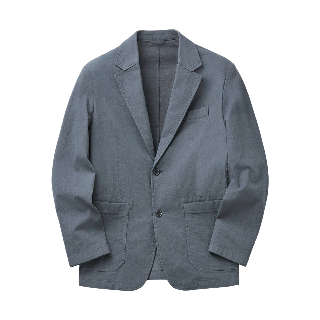 시리즈 셋업 염색 조직감 기본핏 재킷 그레이(Series Set Up Garment-Dyed Textured Regular-Fit Jacket Gray) - 1