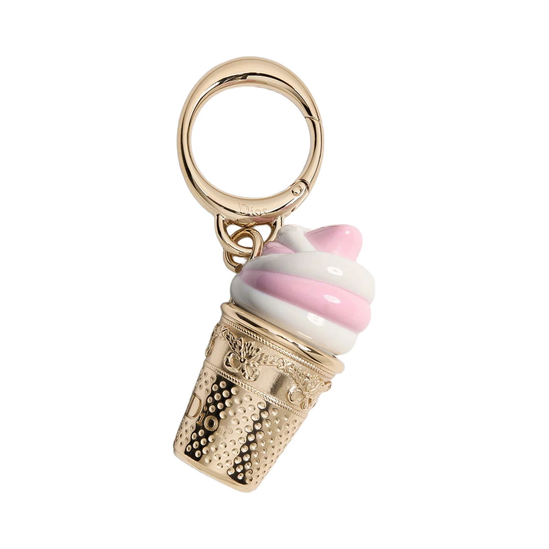 V2030WOMRS-D01X Dior Dioriviera Dior Atelier D'Ete Bag Charm Finish Metal & Resin Gold Pink White