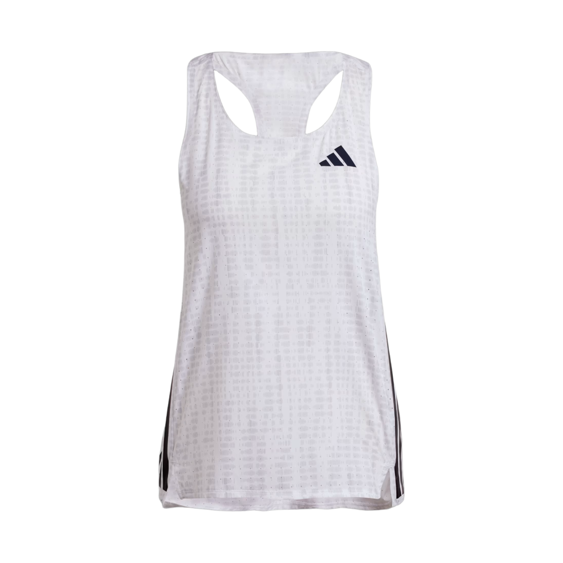 JC7667 (W) Adidas Adizero Running Singlet White Light Solid Grey - KR Sizing