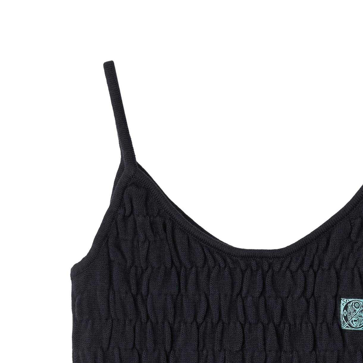 코너 아이브스 우먼 셔링 니티드 캐미 네이비 - 26FW(Conner Ives Women Shirred Knitted Cami Navy - 26FW) - 5