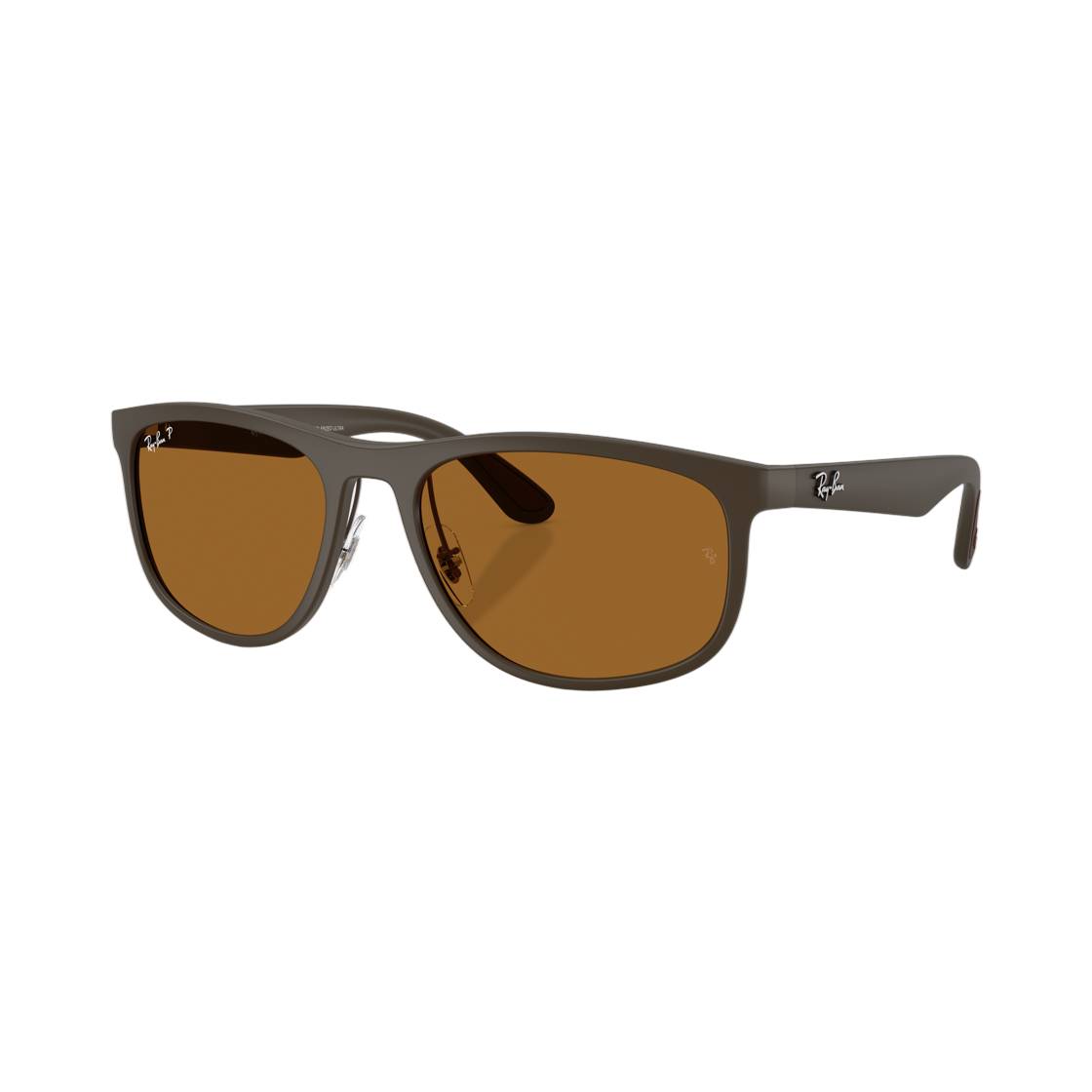 RB4468-6124BB Ray-Ban RB4468 Polarized Lenses Matte Sand Brown Frame Polarized Bronze Lense Adjustable Nosepads