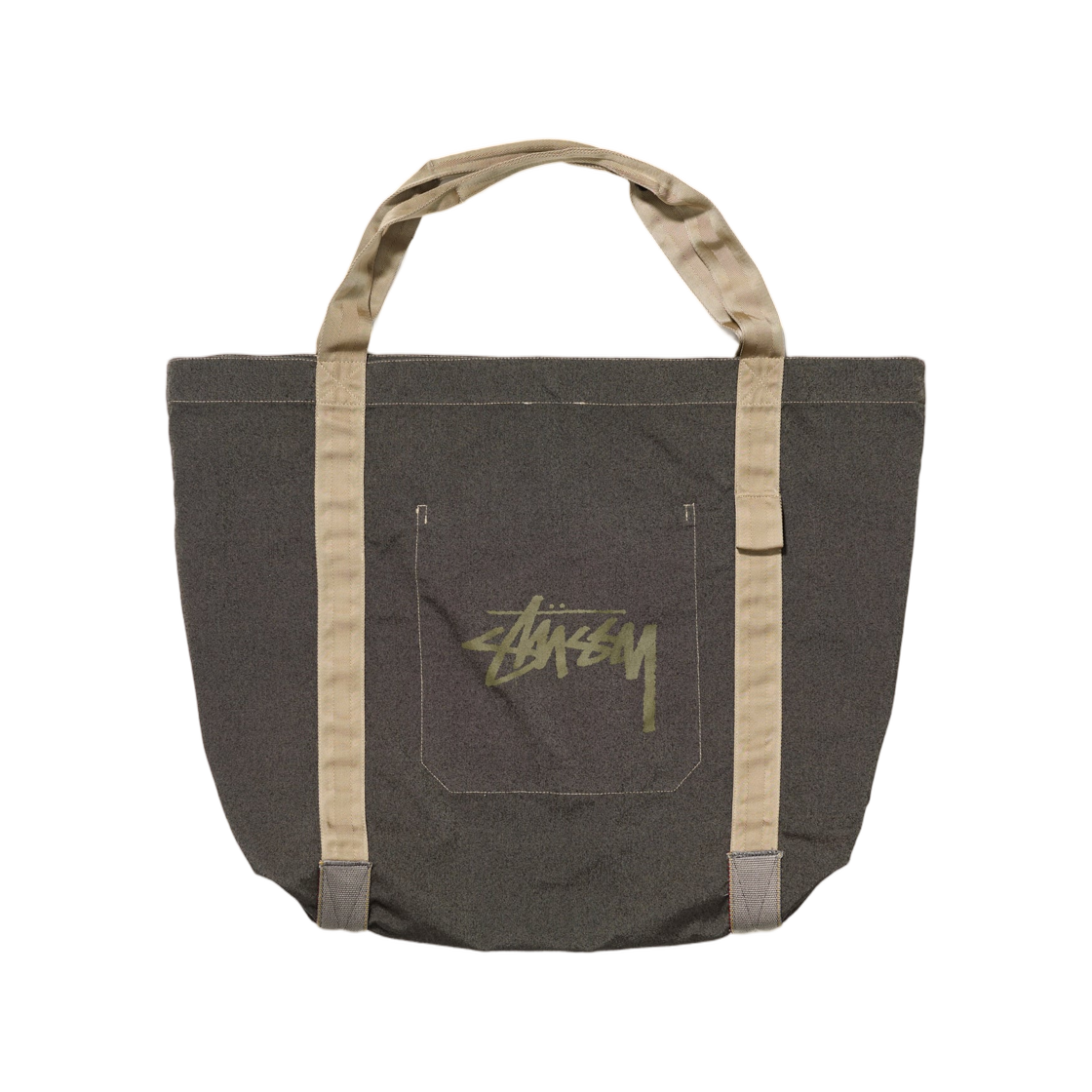 스투시 x 아워레가시 비치 토트 탄 코듀라 오버다이드 블랙(Stussy x Our Legacy Beach Tote Tan Cordura Overdyed Black) - 1