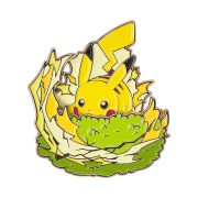 Pokemon x Isaac Toast Metal Badge Pikachu (Opened)
