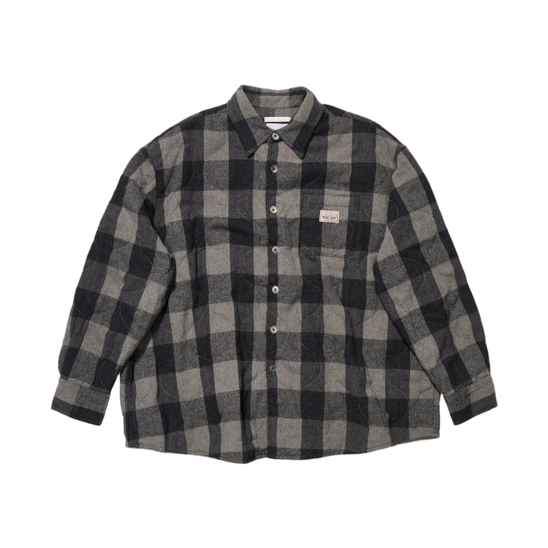스투시 x 아워레가시 보로우드 자켓 베이지 체크 오버다이드 블랙(Stussy x Our Legacy Borrowed Jacket Beige Check Overdyed Black) - 2