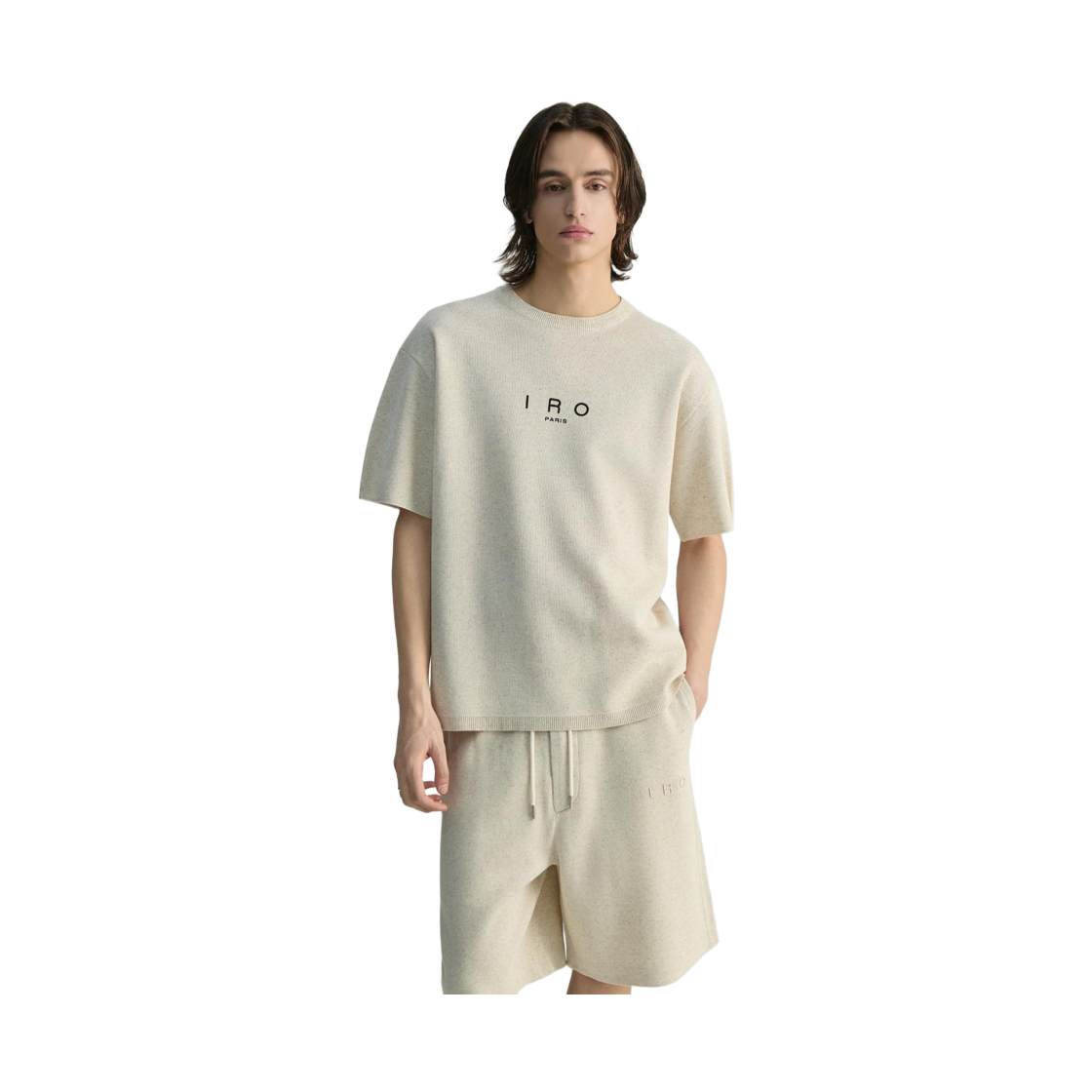 이로 네뷸라 베이직 로고 반팔 라운드 니트 아이보리(Iro Nebula Basic Logo Short-Sleeve Crew Neck Knit Ivory) - 6