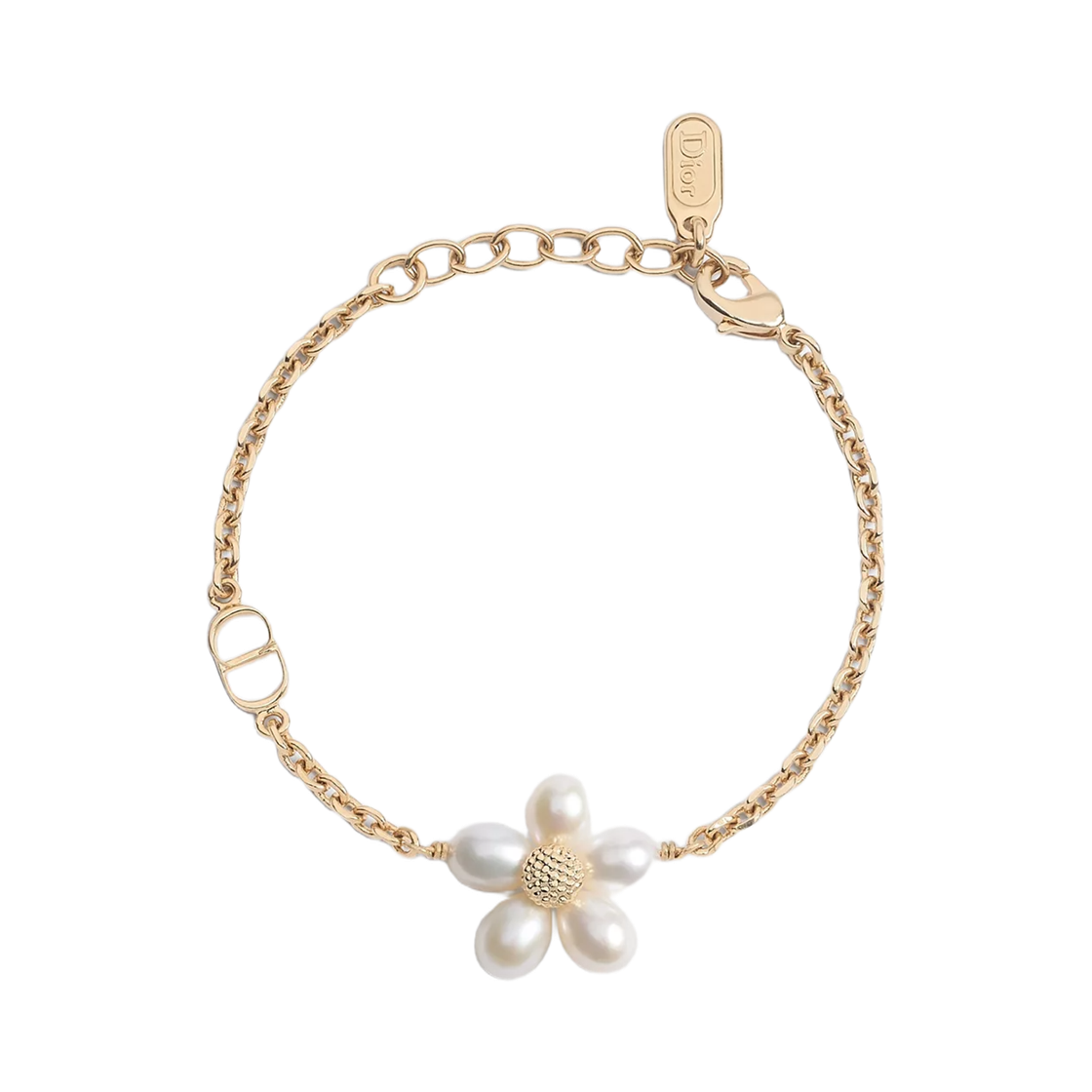 B3422WOMFW-D301 (W) Dior Dioriviera Brush & Bloom Bracelet Finish Metal & Freshwater Pearls Gold