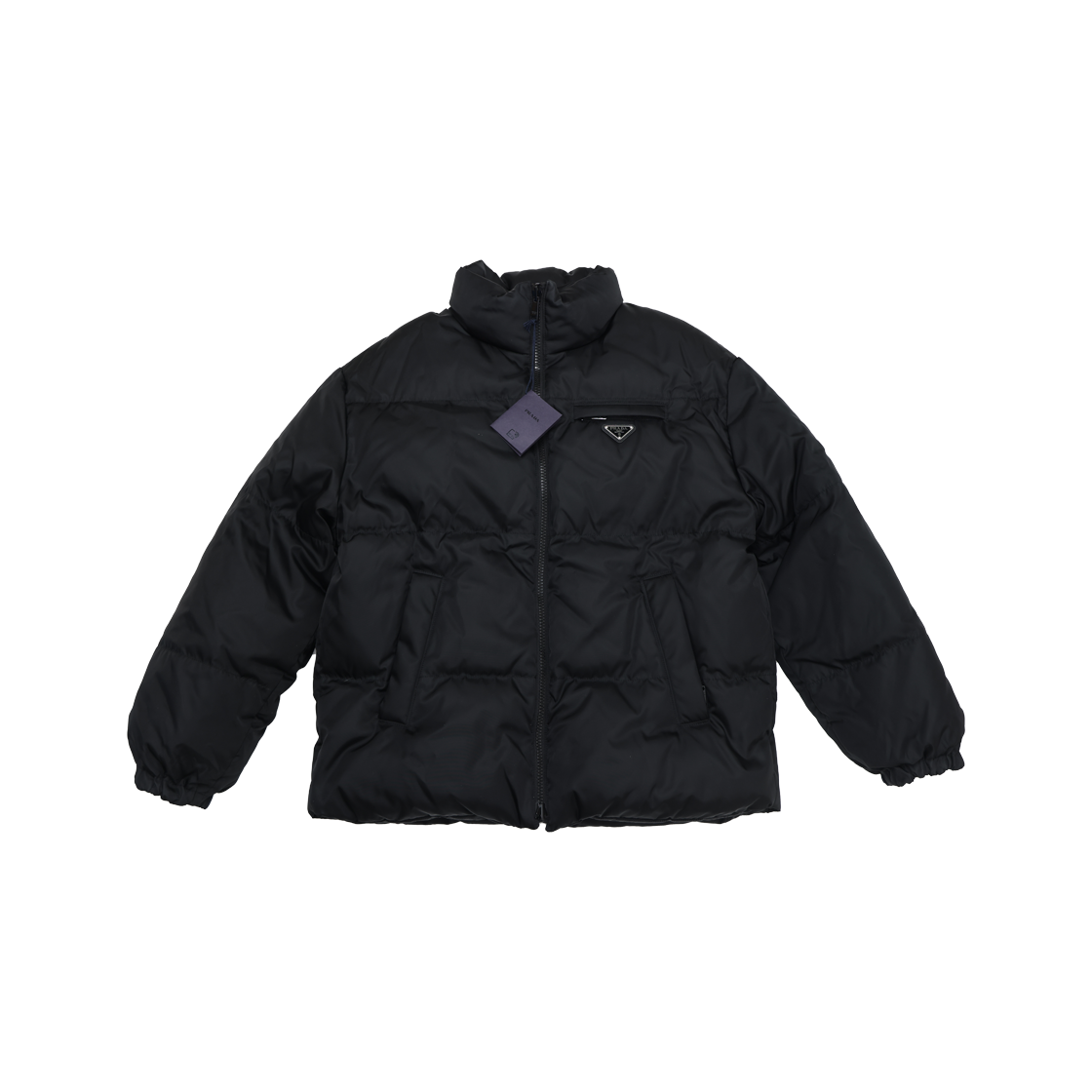 IT34I62EPB59 Prada SGC045 Mid-Length Reversible Nylon Down Jacket Black