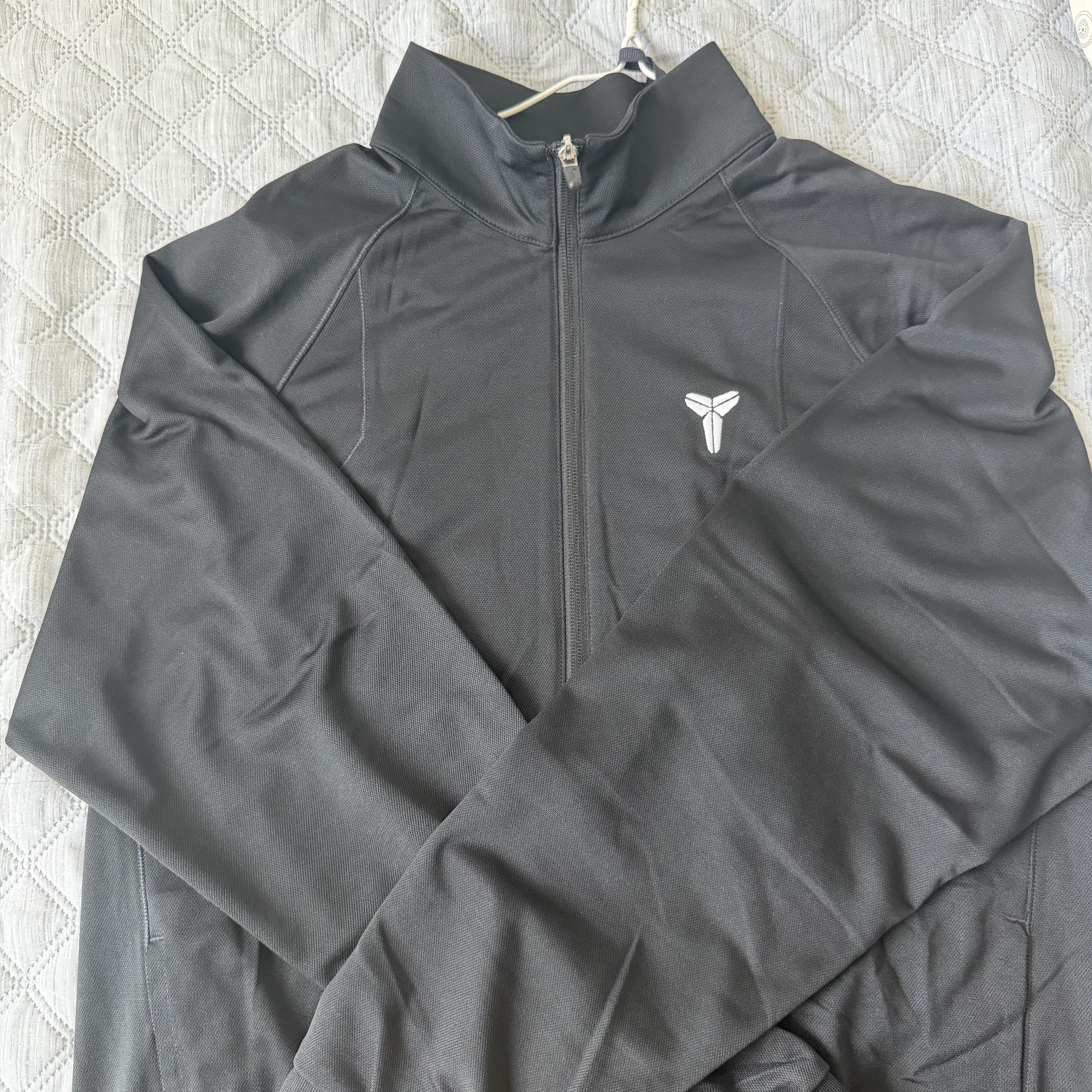 Nike Kobe Dri-Fit Knit Jacket Black White - Asia 착용 스타일 - 1