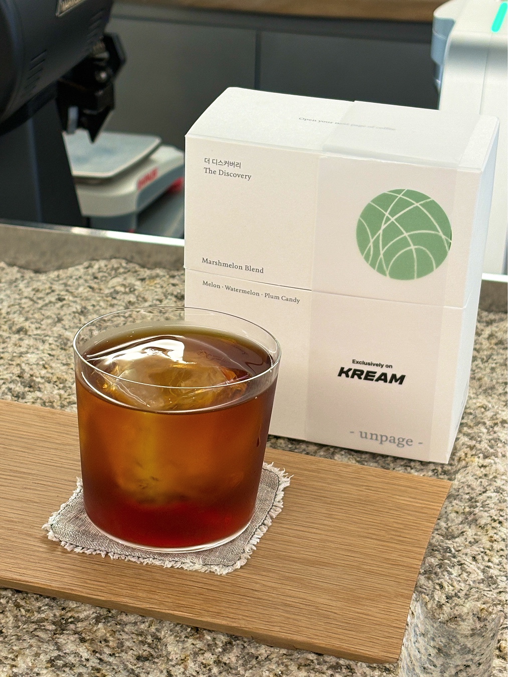 [KREAM 단독] unpage Marshmelon Blend Coffee Drip Bag 1box(4ea) 착용 스타일 - 5