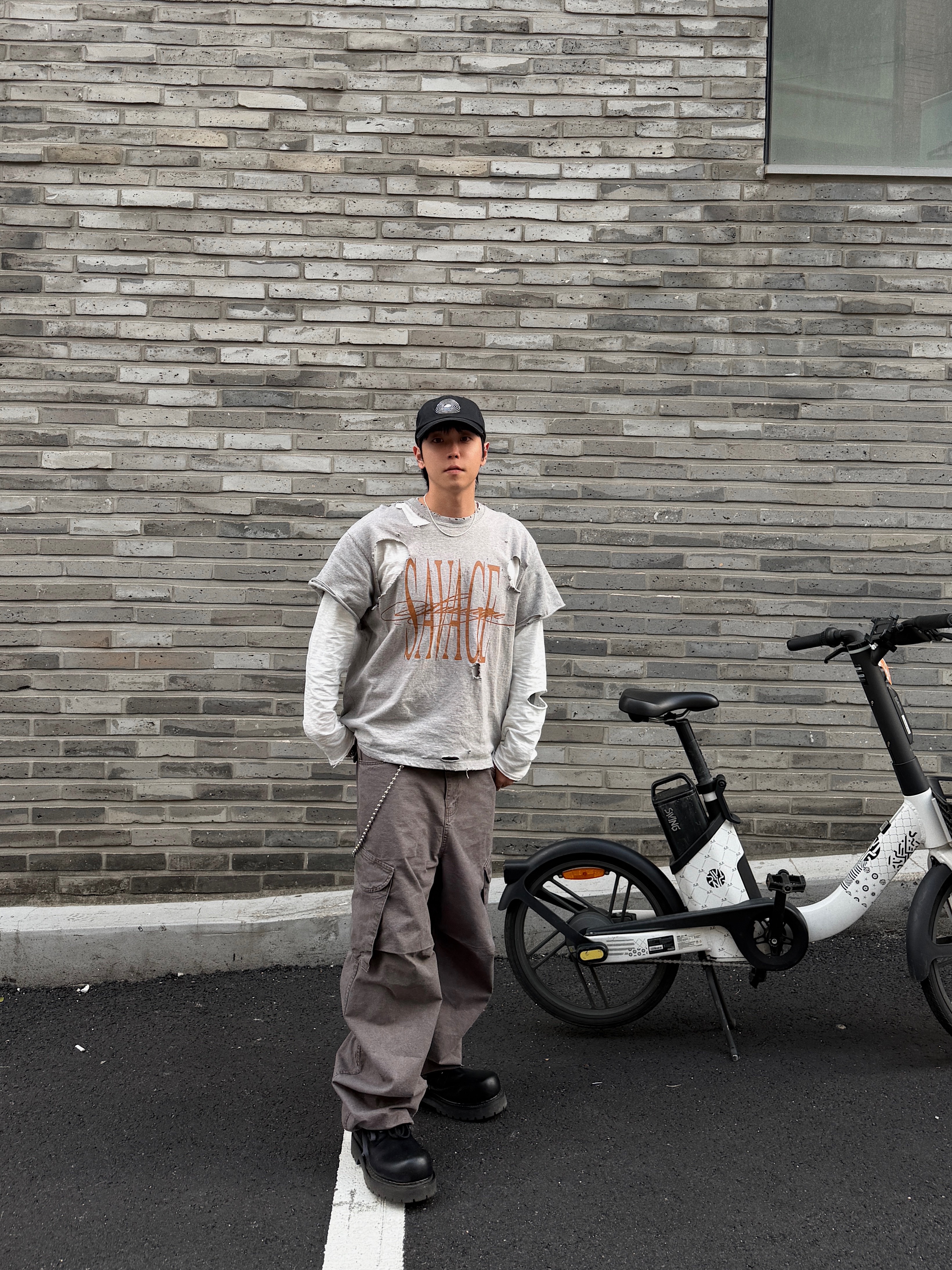 LOSTGARDEN Phantom, MJD Washed Ripstop Cargo Pants Sweet Potato 착용 스타일 - 4