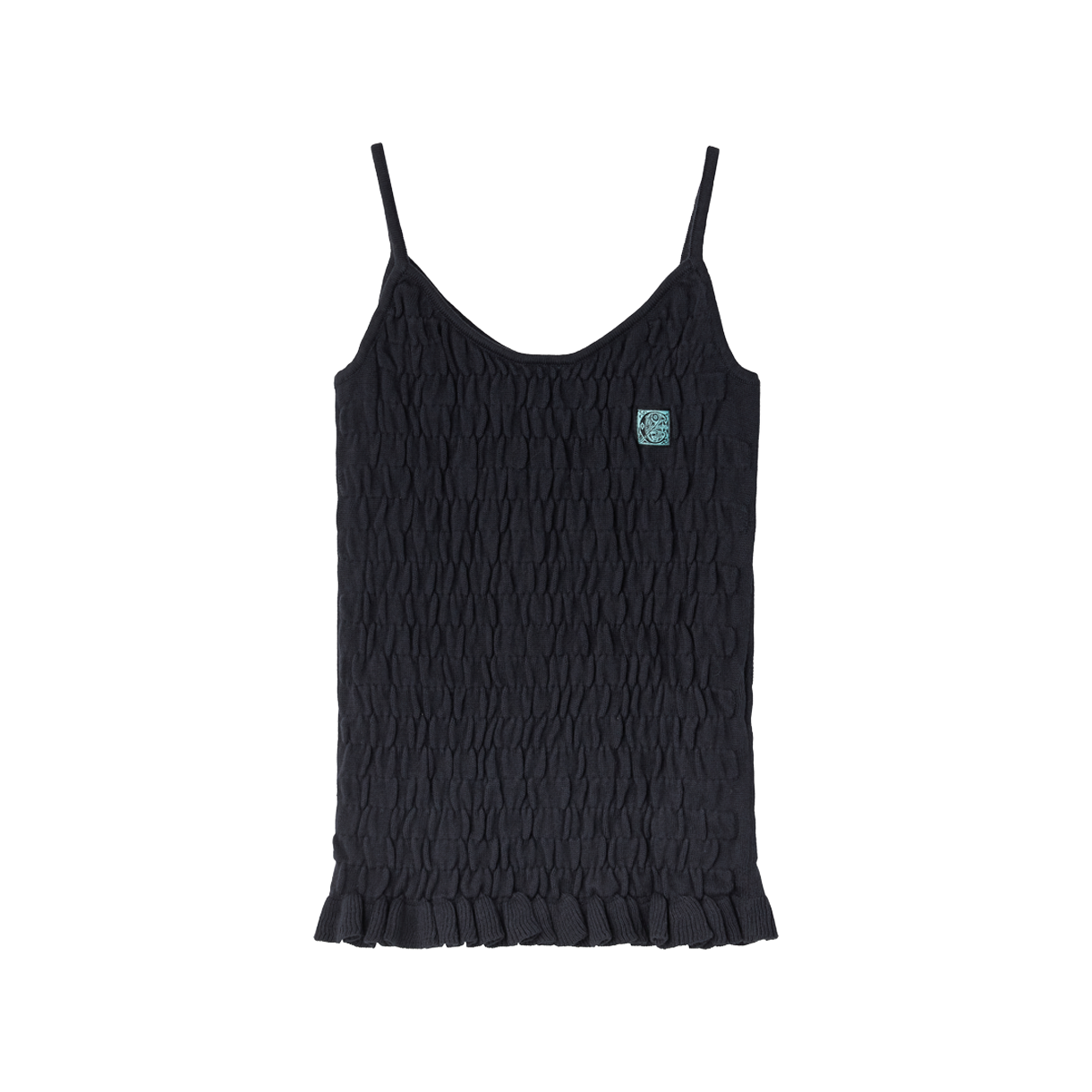 코너 아이브스 우먼 셔링 니티드 캐미 네이비 - 26FW(Conner Ives Women Shirred Knitted Cami Navy - 26FW)
