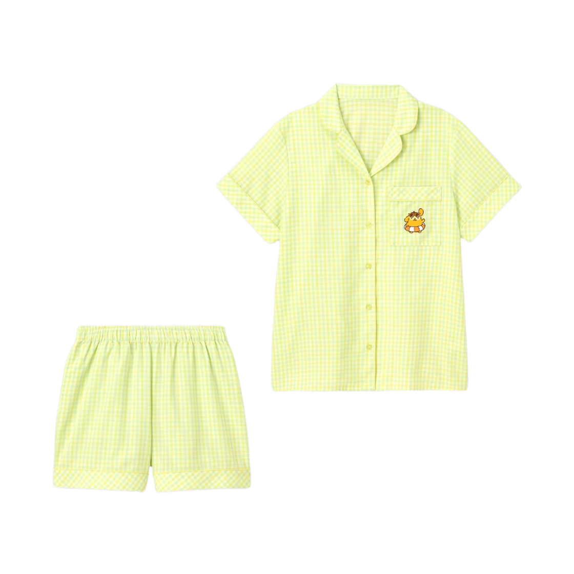 360513-50 (W) GU x Sanrio Characters Pompompurin Pajama Light Green
