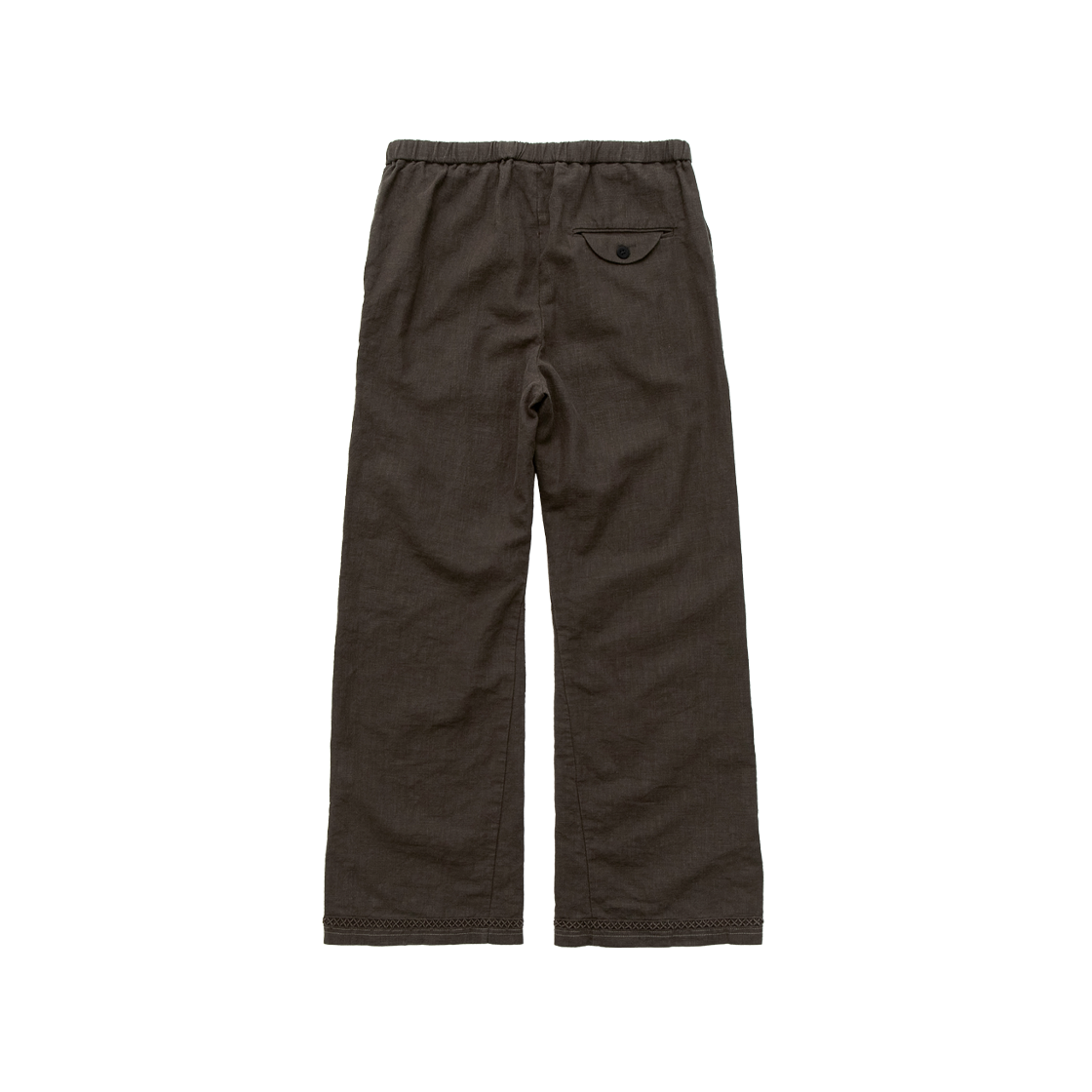 폴리테루 우먼 라미 크로셰 팬츠 카키 브라운(Polyteru Women Ramie Crochet Pants Khaki Brown) - 2