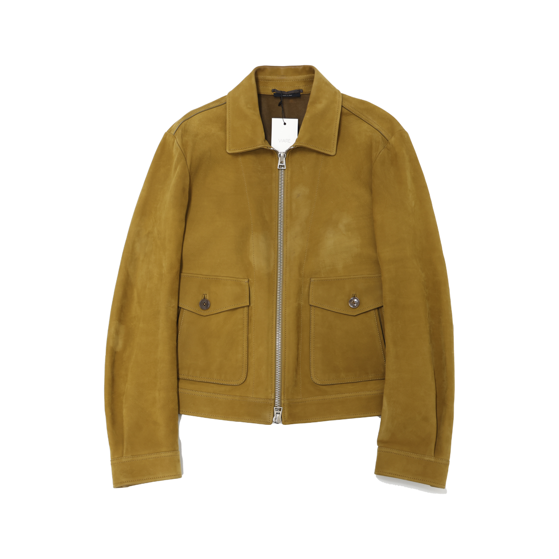 ITS2VWLBJL95 Tom Ford Buffalo Leather Suede Trucker Work Jacket Camel