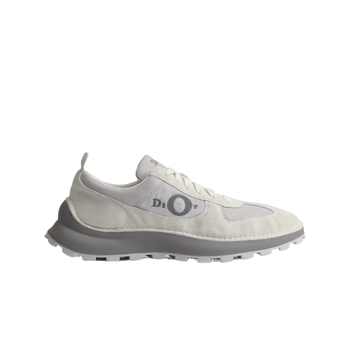 KCK551TFS-S47W (W) Dior Squash Sneaker Suede Calfskin & Technical Fabric Gray
