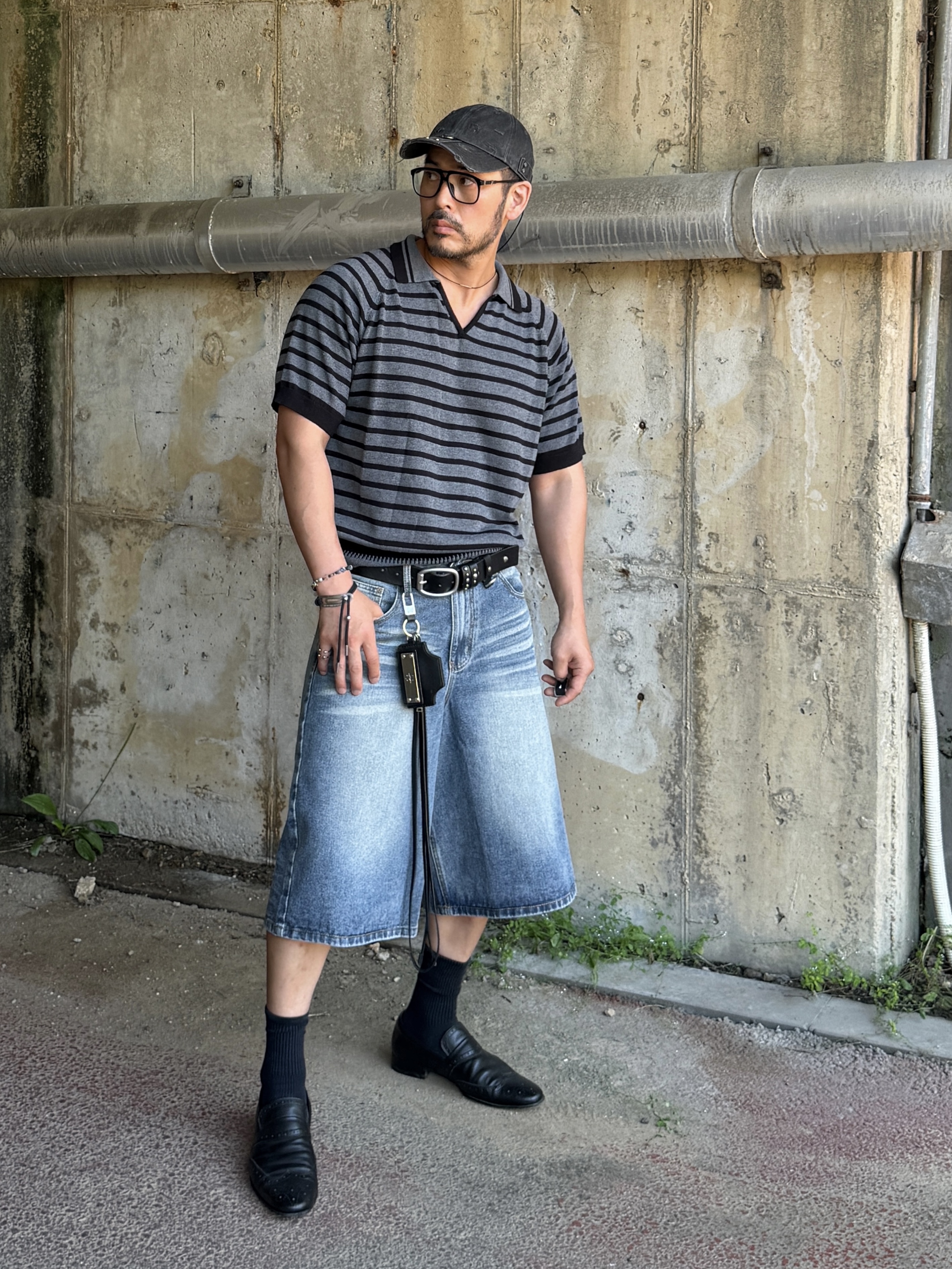 Aeae X Treemingbird Web Logo Mesh Cap Leather Black, Vacant Archive Ruta Steel Standard Belt Black 착용 스타일 - 4