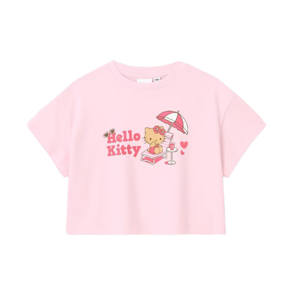 361277-11 (Kids) GU x Sanrio Characters Hello Kitty Graphic T-Shirt Pink