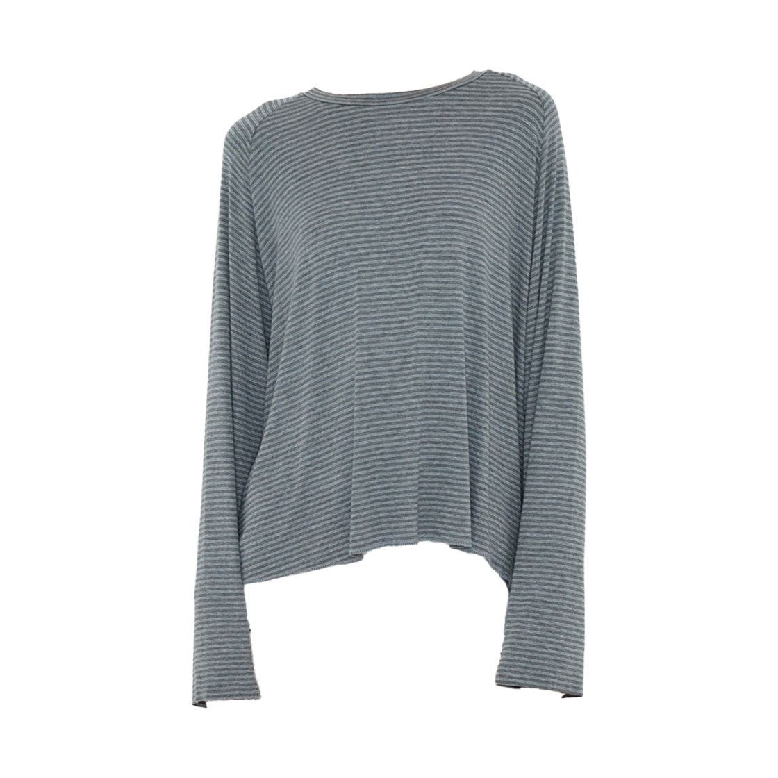 (W) 이니어 262 스트라이프 라이트웨이트 베이스볼 티셔츠 헤더 그레이 화이트((W) Innir 262 Striped Lightweight Baseball T-Shirt Heather Grey White)