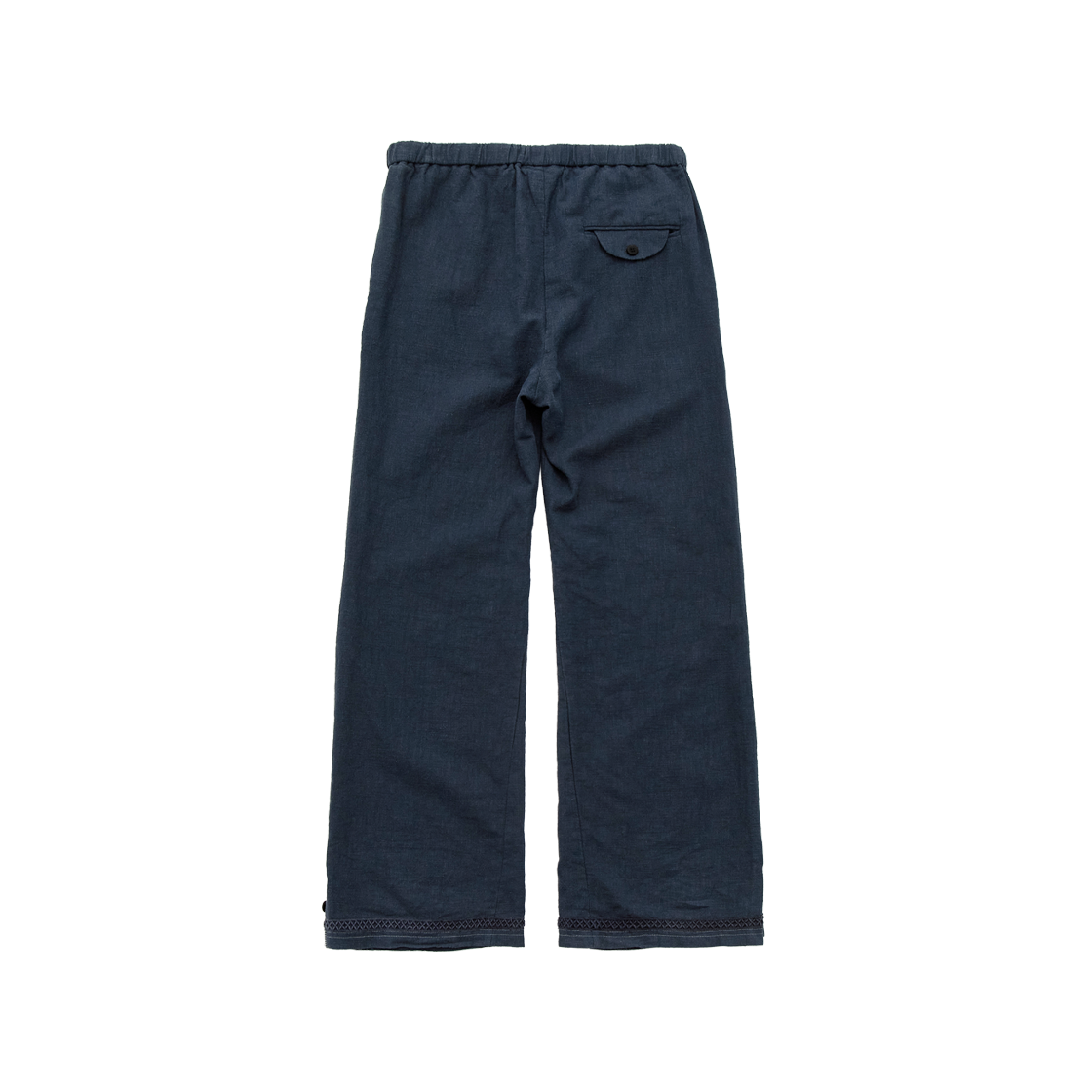 폴리테루 우먼 라미 크로셰 팬츠 블루 네이비(Polyteru Women Ramie Crochet Pants Blue Navy) - 2