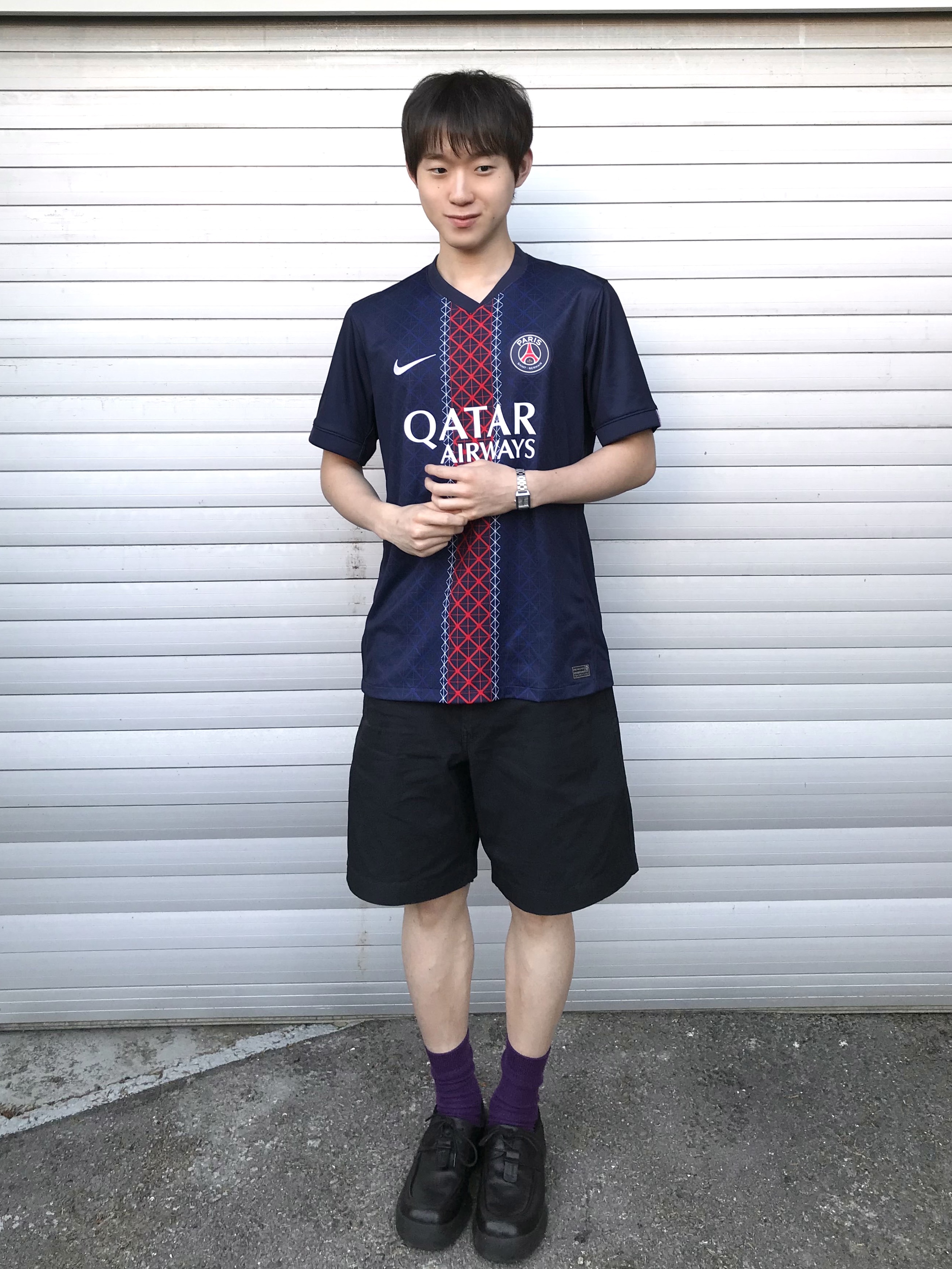 Nike Paris Saint-Germain 2025/26 Stadium Home Dri-Fit Soccer Replica Jersey Midnight Navy (Non Marking Ver.) 착용 스타일 - 2