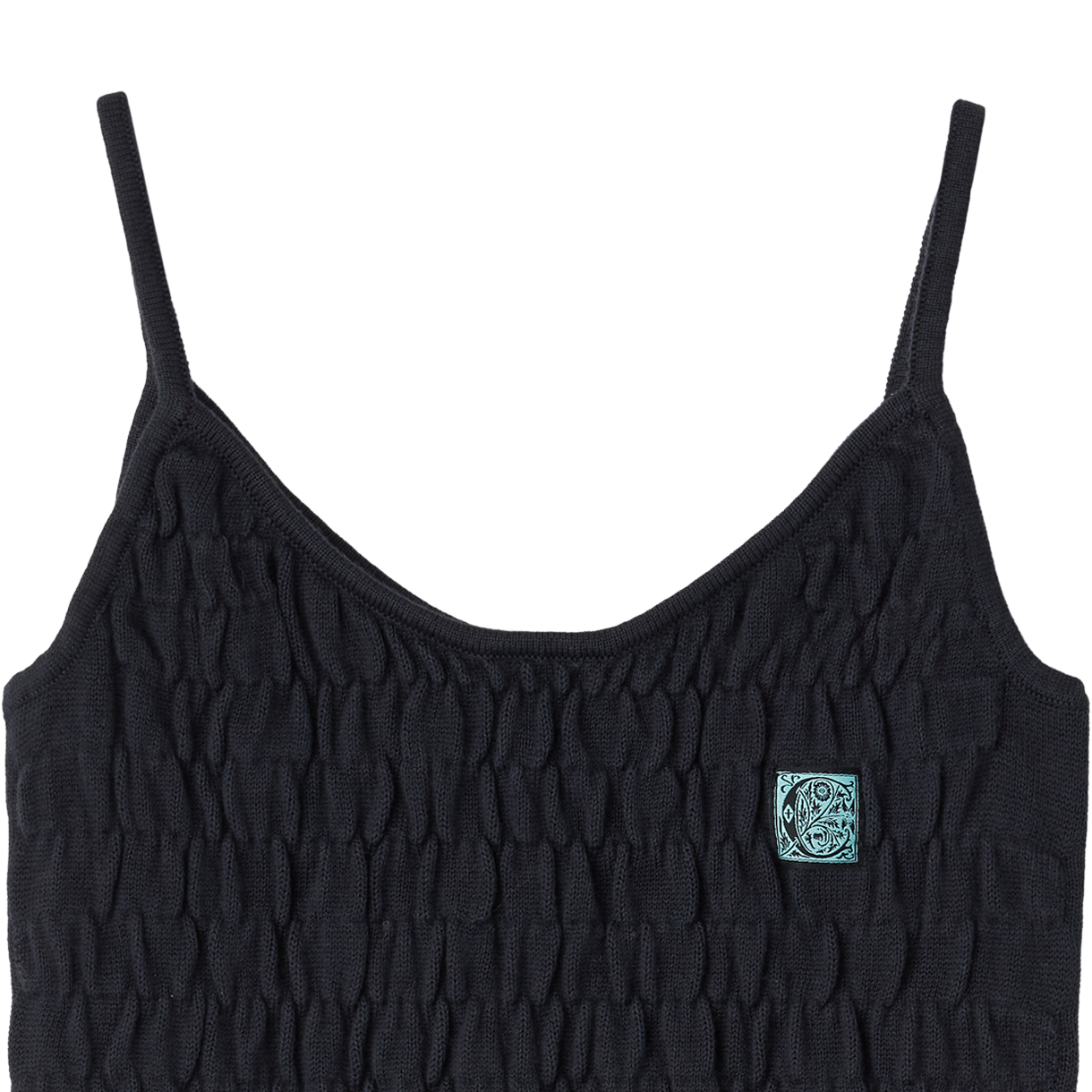 코너 아이브스 우먼 셔링 니티드 캐미 네이비 - 26FW(Conner Ives Women Shirred Knitted Cami Navy - 26FW) - 3