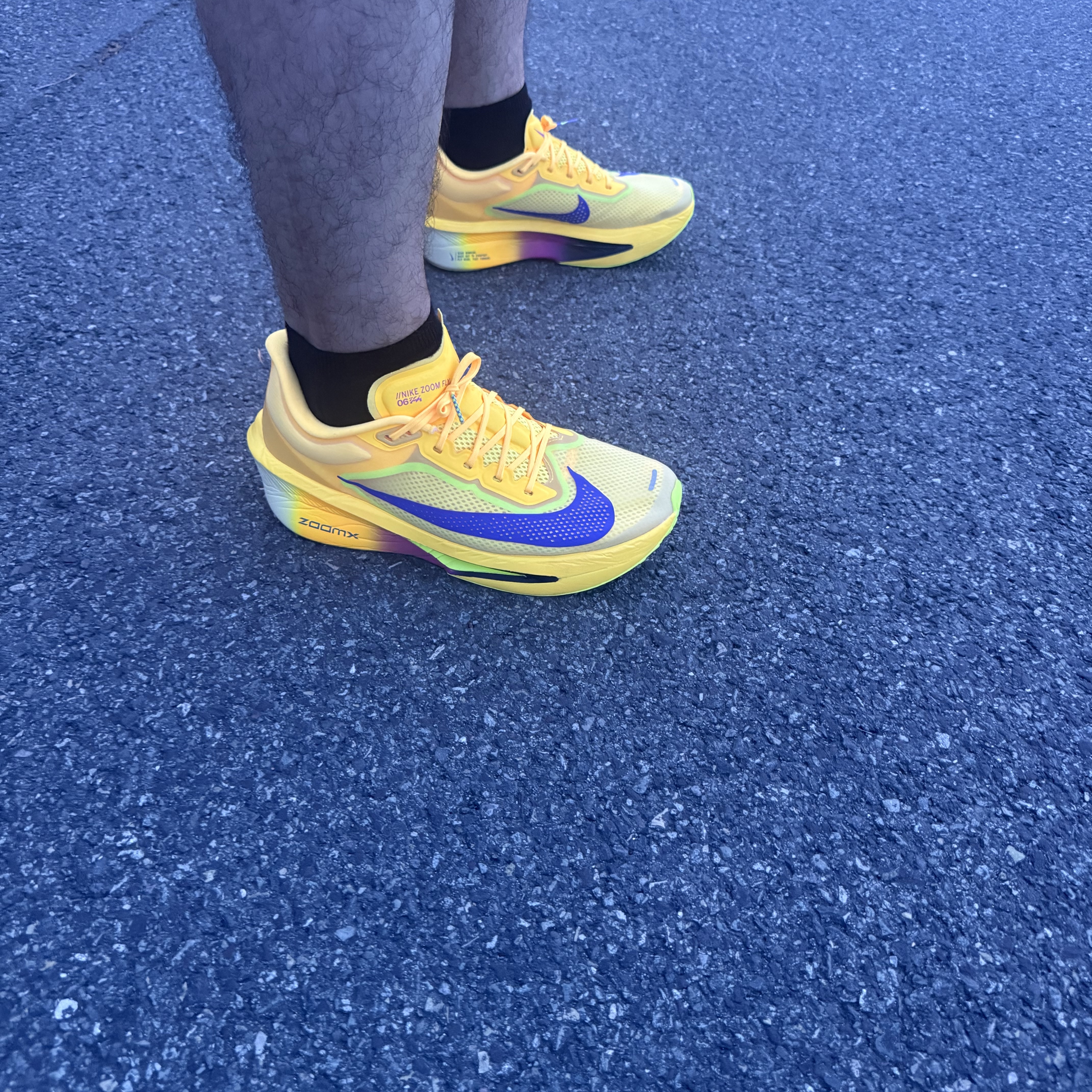 Nike Zoom Fly 6 Citron Pulse Indigo Burst 착용 스타일 - 3
