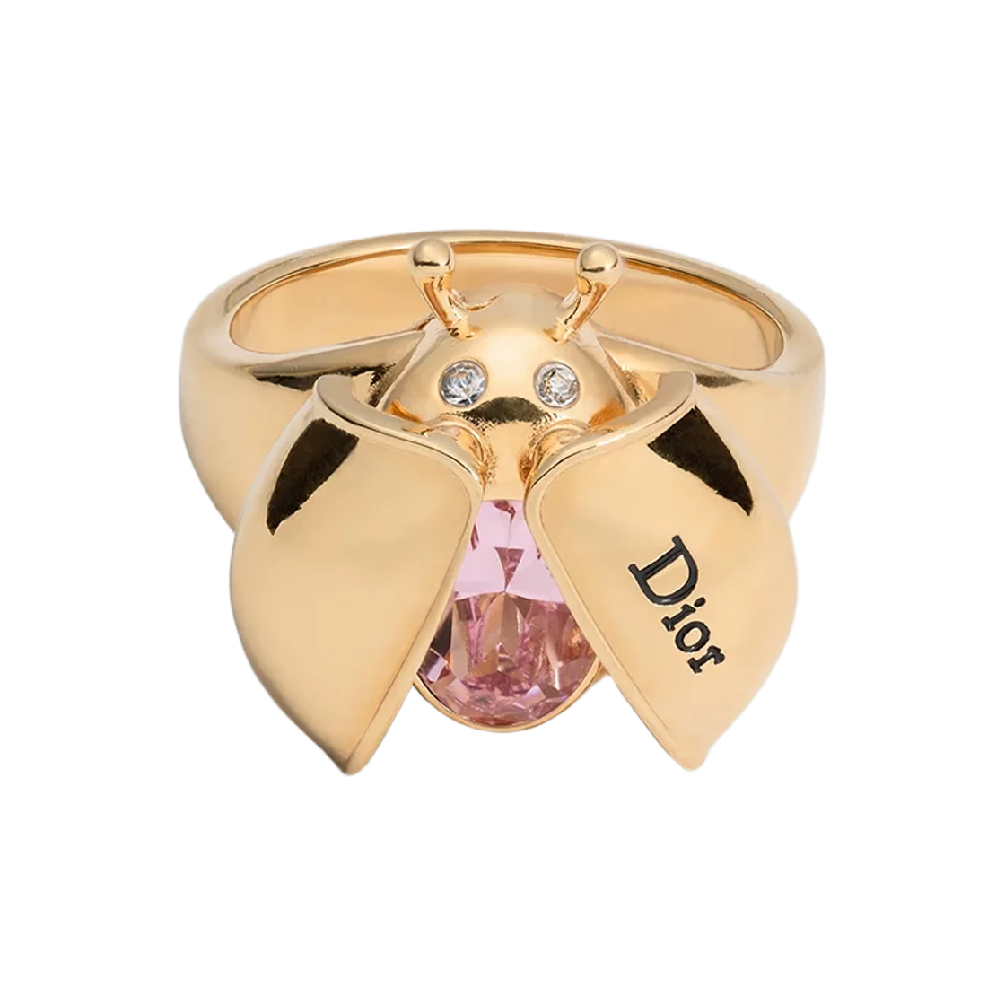 R2809WOMCY-D304 Dior Lady Spark Ring Finish Metal Crystals & Crystals Gold Pink