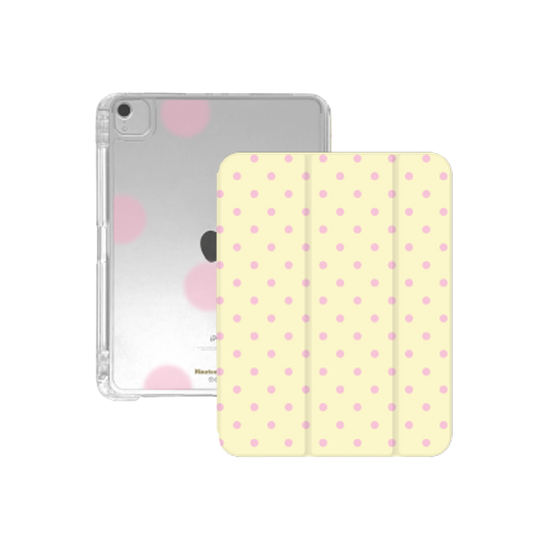 나인틴프라이데이 베이직 도트 아이패드 케이스 - 옐로우 핑크(NINETEENFRIDAY Basic Dot Ipad Case - Yellow Pink)