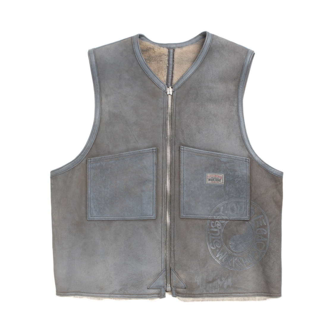 스투시 x 아워레가시 리버시블 셔링 베스트 오버 다이(Stussy x Our Legacy Reversible Shearling Vest Over Dye) - 1