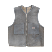 Stussy x Our Legacy Reversible Shearling Vest Over Dye