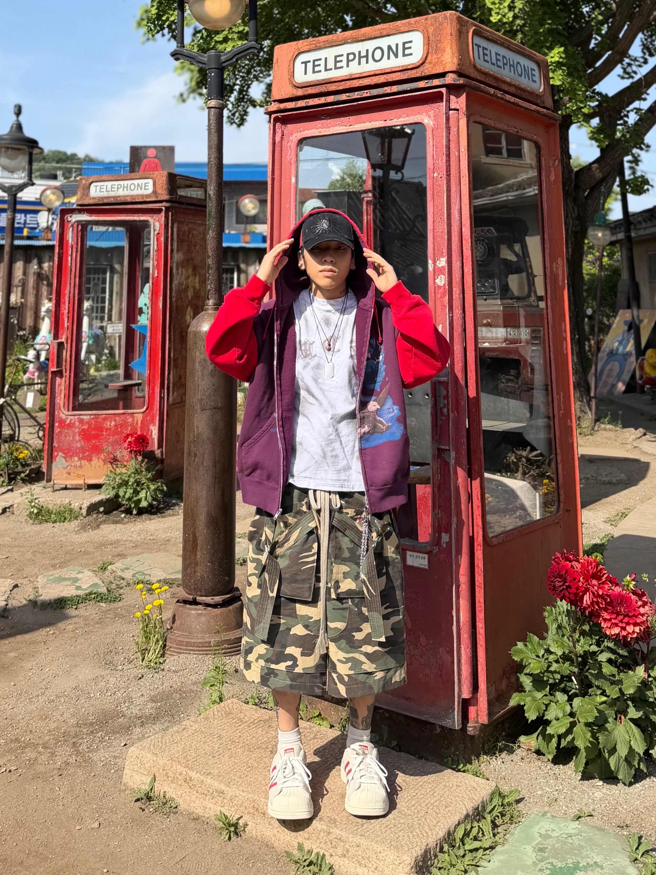 (W) Adidas x Avavav Superstar Crystal White Supplier Colour, Supreme x MM6 Maison Margiela Eagle Zip Up Hooded Sweatshirt Purple - 26SS 착용 스타일 - 4