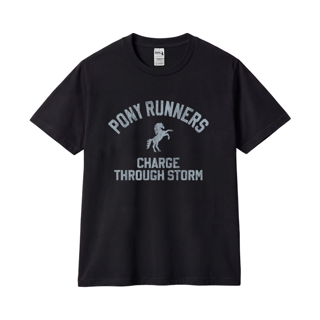 길단 X 빈티지컬렉션 포니러너스 티셔츠 블랙(Gildan X Vintage Collection PONY RUNNERS T-Shirt Black)