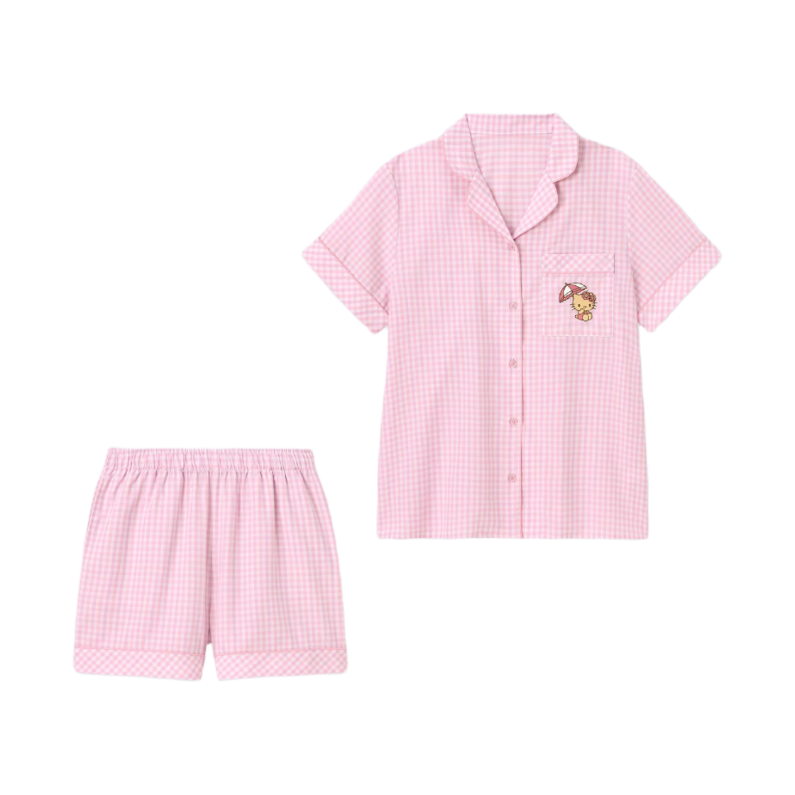 360513-11 (W) GU x Sanrio Characters Hello Kitty Pajama Pink