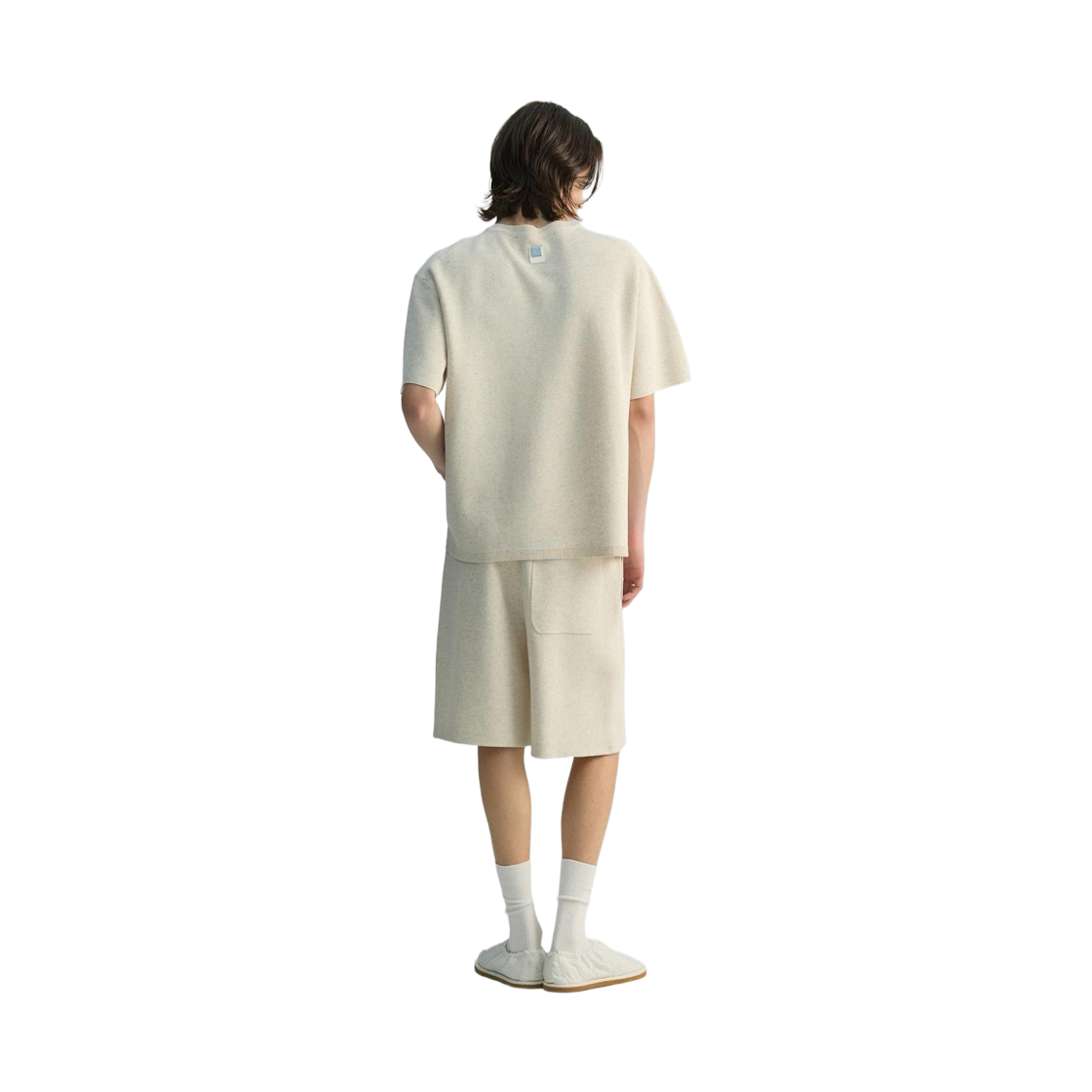 이로 네뷸라 베이직 로고 반팔 라운드 니트 아이보리(Iro Nebula Basic Logo Short-Sleeve Crew Neck Knit Ivory) - 5