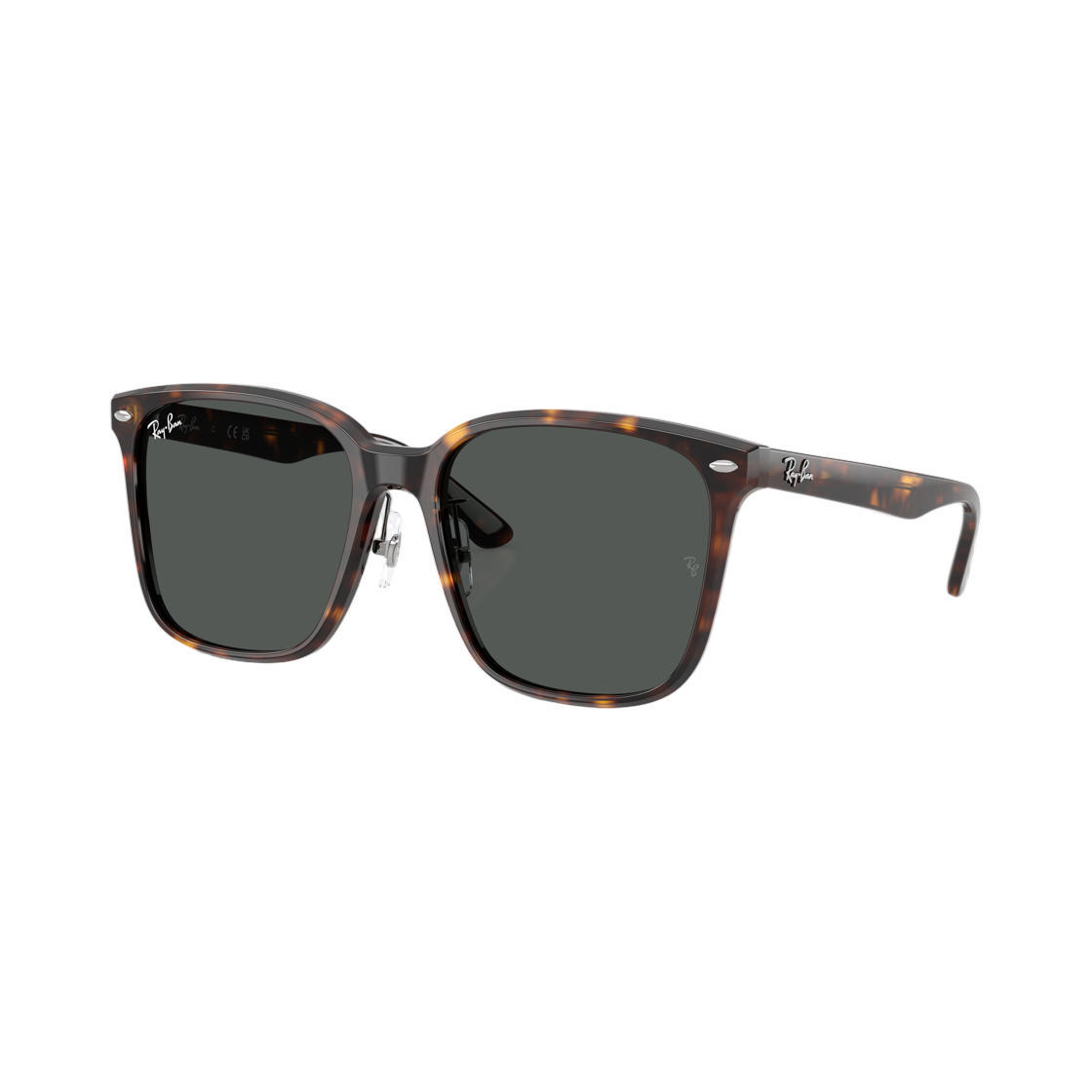 RB2206D-710/87 Ray-Ban RB2206D Polished Havana Frame Dark Grey Lense Low Bridge Fit