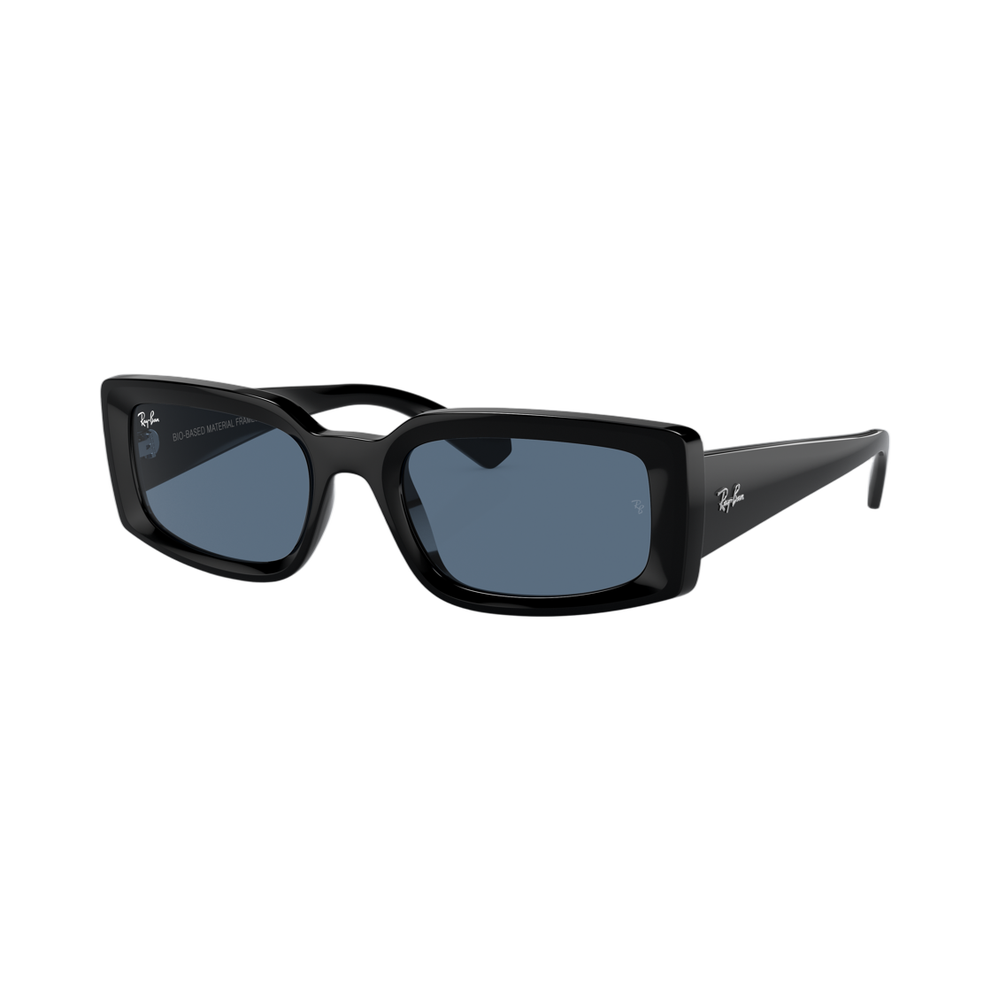 RB4395F-667780 Ray-Ban Kiliane Bio-Based Polished Black Frame Dark Blue Lense Low Bridge Fit