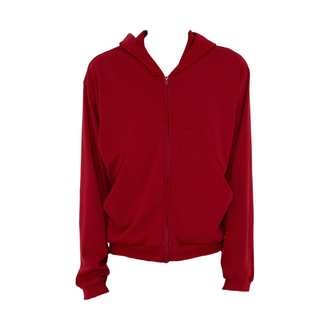 이니어 262 코튼 립 라이트웨이트 집 후드 레드(Innir 262 Cotton Rib Lightweight Zip Hoodie Red)
