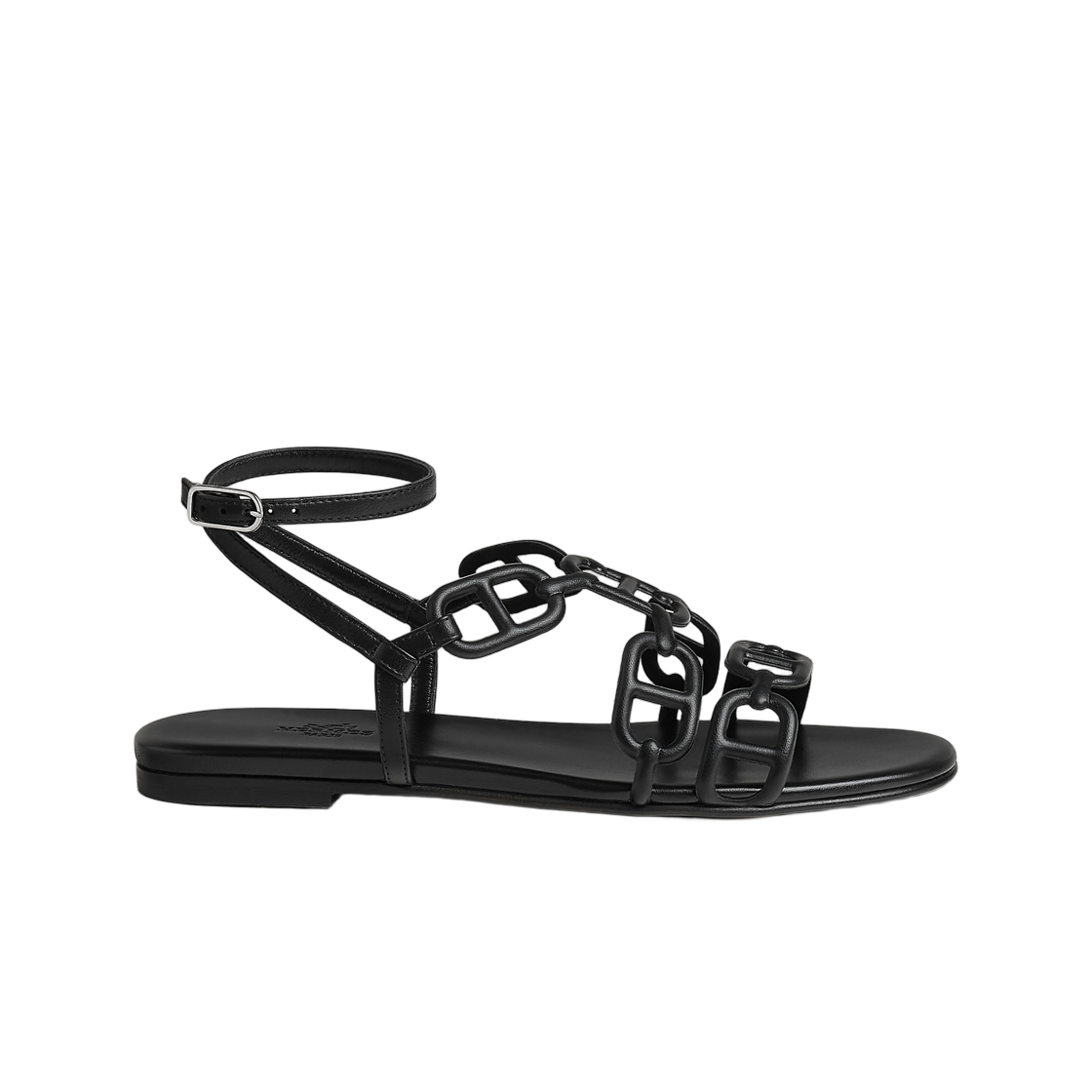 H262131Z02 (W) Hermes Naos Sandal Nappa Leather & Noir